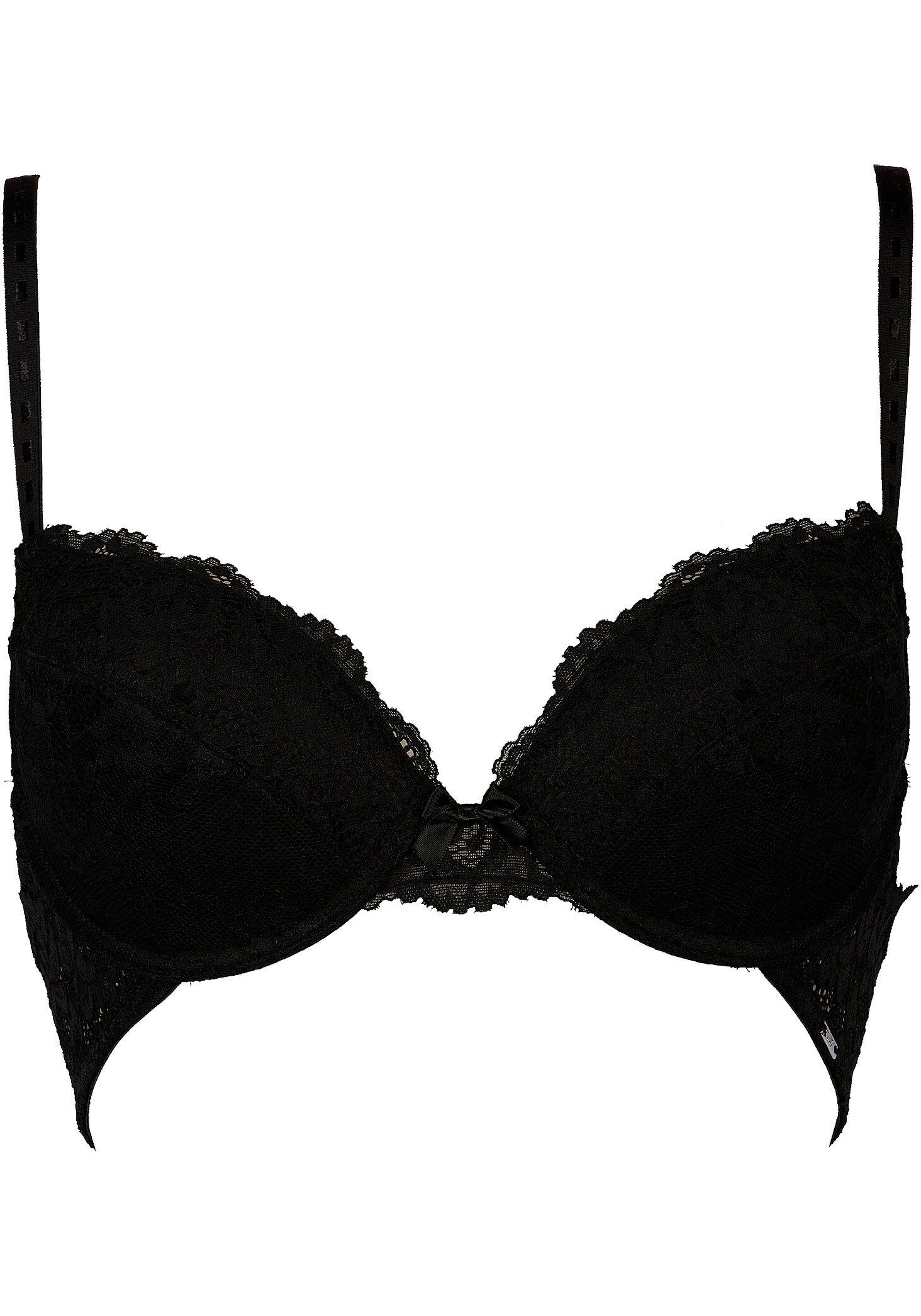 After Eden Außenträger-BH MOLLY halbe Schale, mit Bügel, verstellbare Träger, mit Spitze, mit Schleife