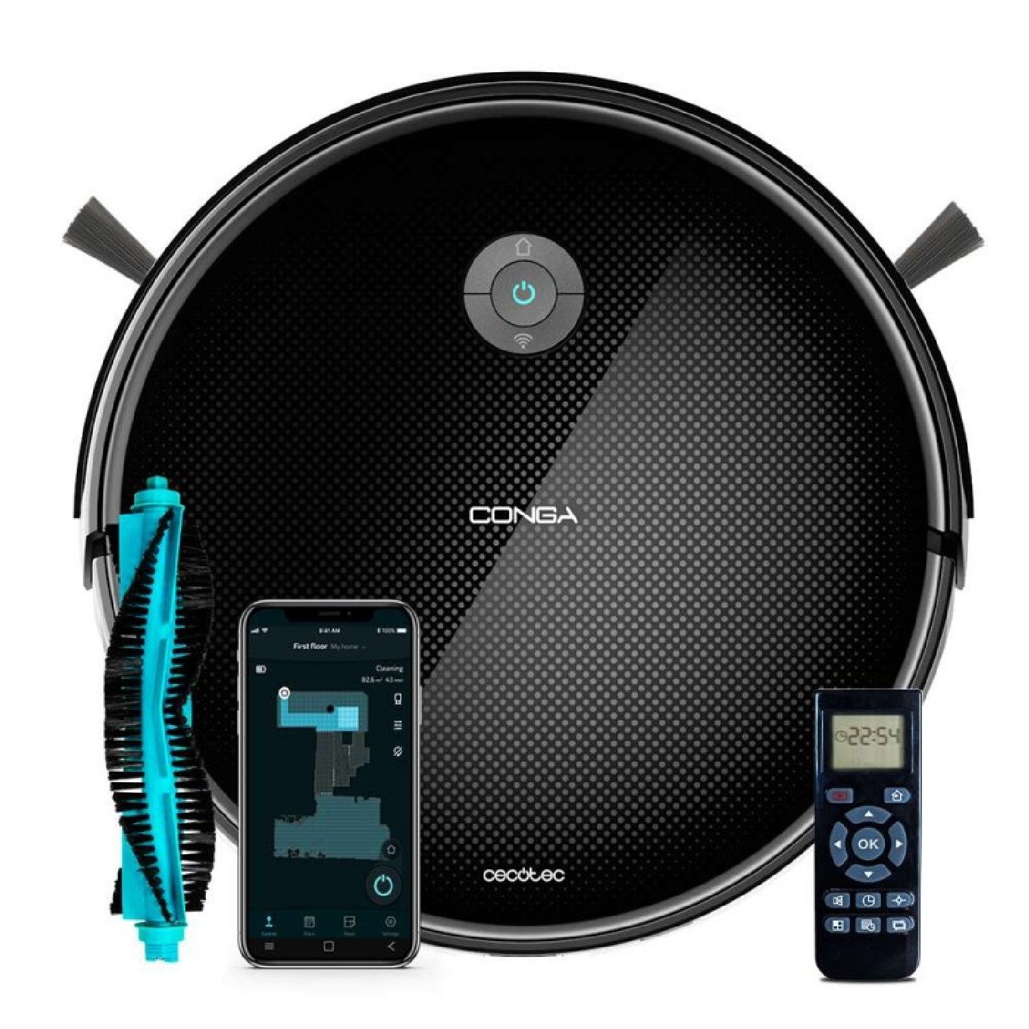 Cecotec Nass-Trocken-Saugroboter Conga Connected Gyro