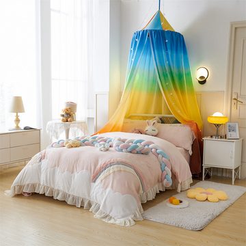 BOTERS Betthimmel Kinderzimmer hängende Kuppel Bettvorhang, Regenbogen Bettvorhänge