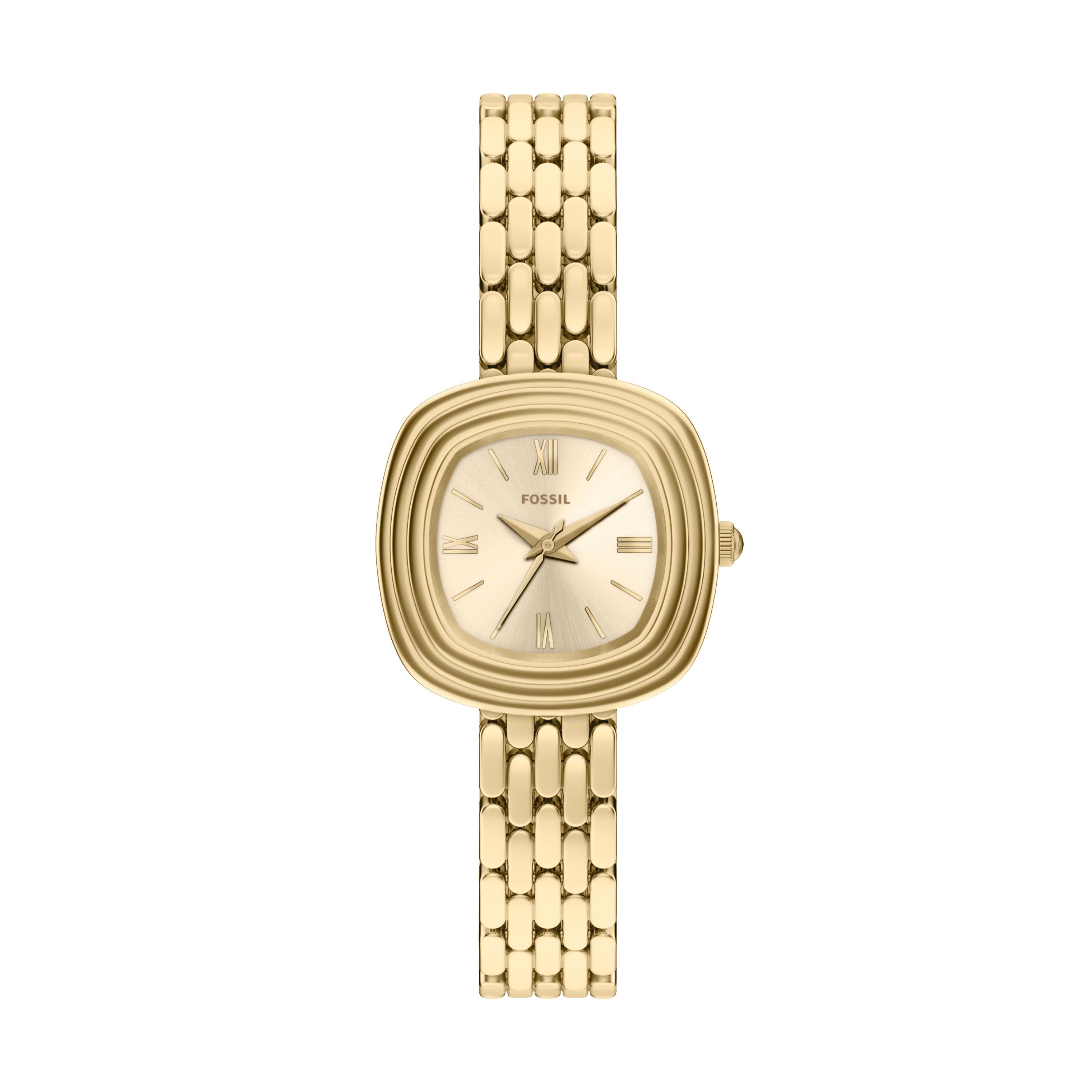 Fossil Quarzuhr Emerson ES5506, Armbanduhr, Edelstahlarmband, analog