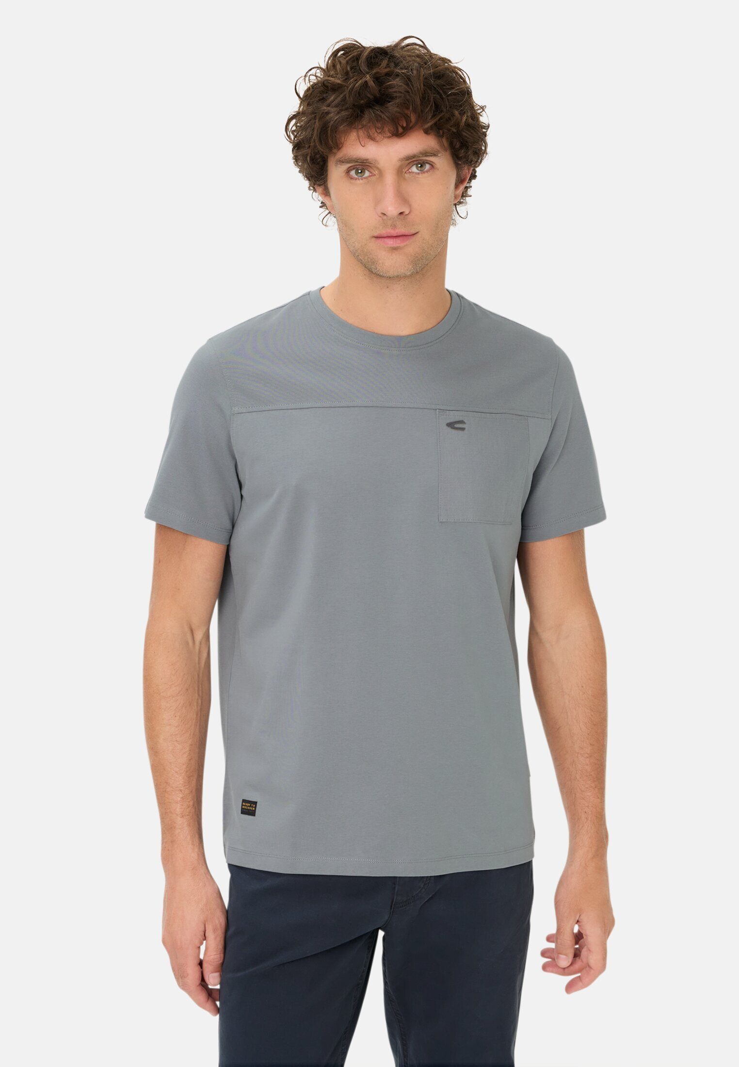 T-Shirt mit Brusttasche Kurzarm