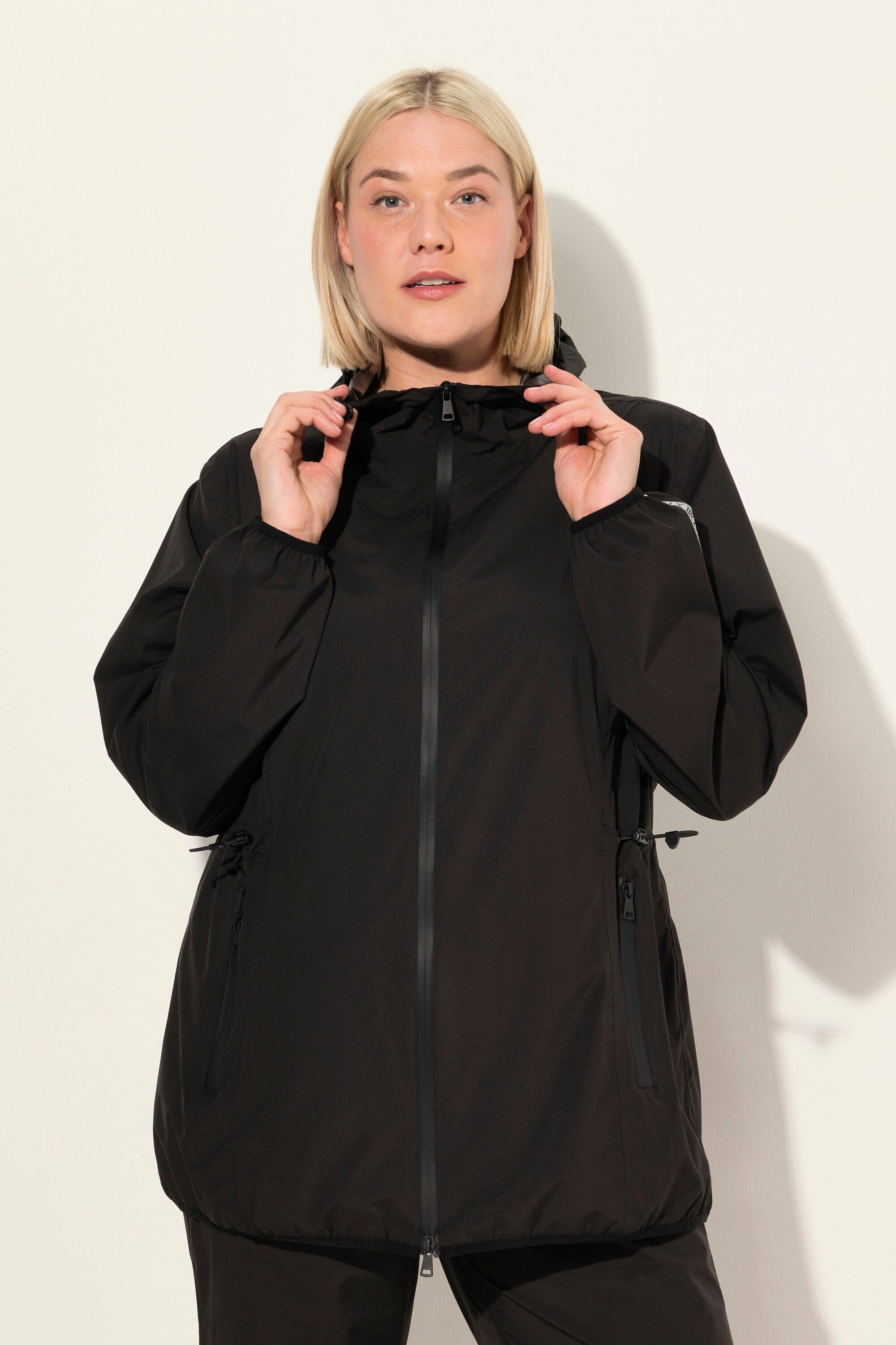 Ulla Popken Funktionsjacke Regenjacke leicht Kapuze günstig online kaufen