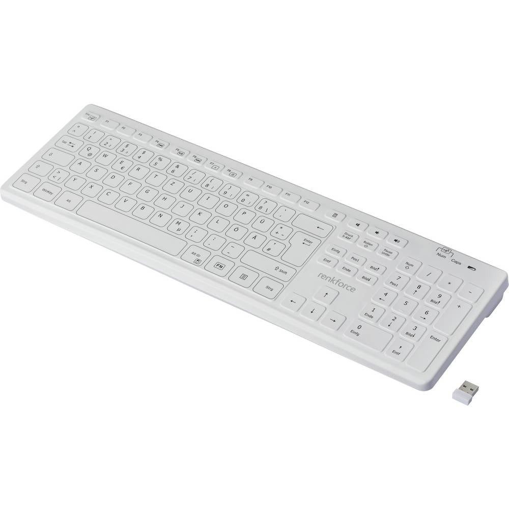 Renkforce Wasserbeständige Funk-Tastatur RF-6304712 Tastatur (Spritzwassergeschützt)