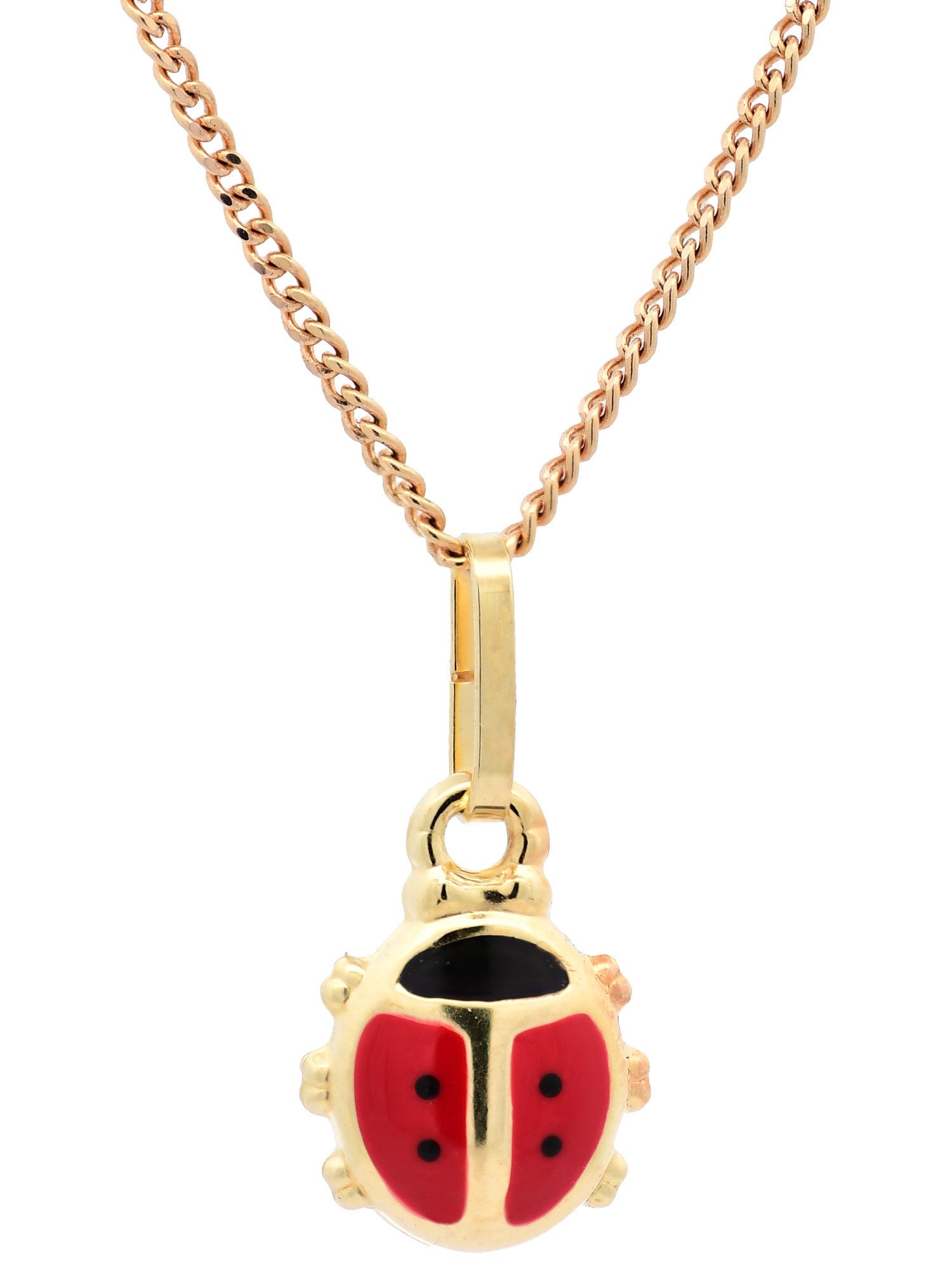 HOPLO Kettenanhänger Gold Anhänger Marienkäfer mit Goldkette massiv 333-8 K günstig online kaufen