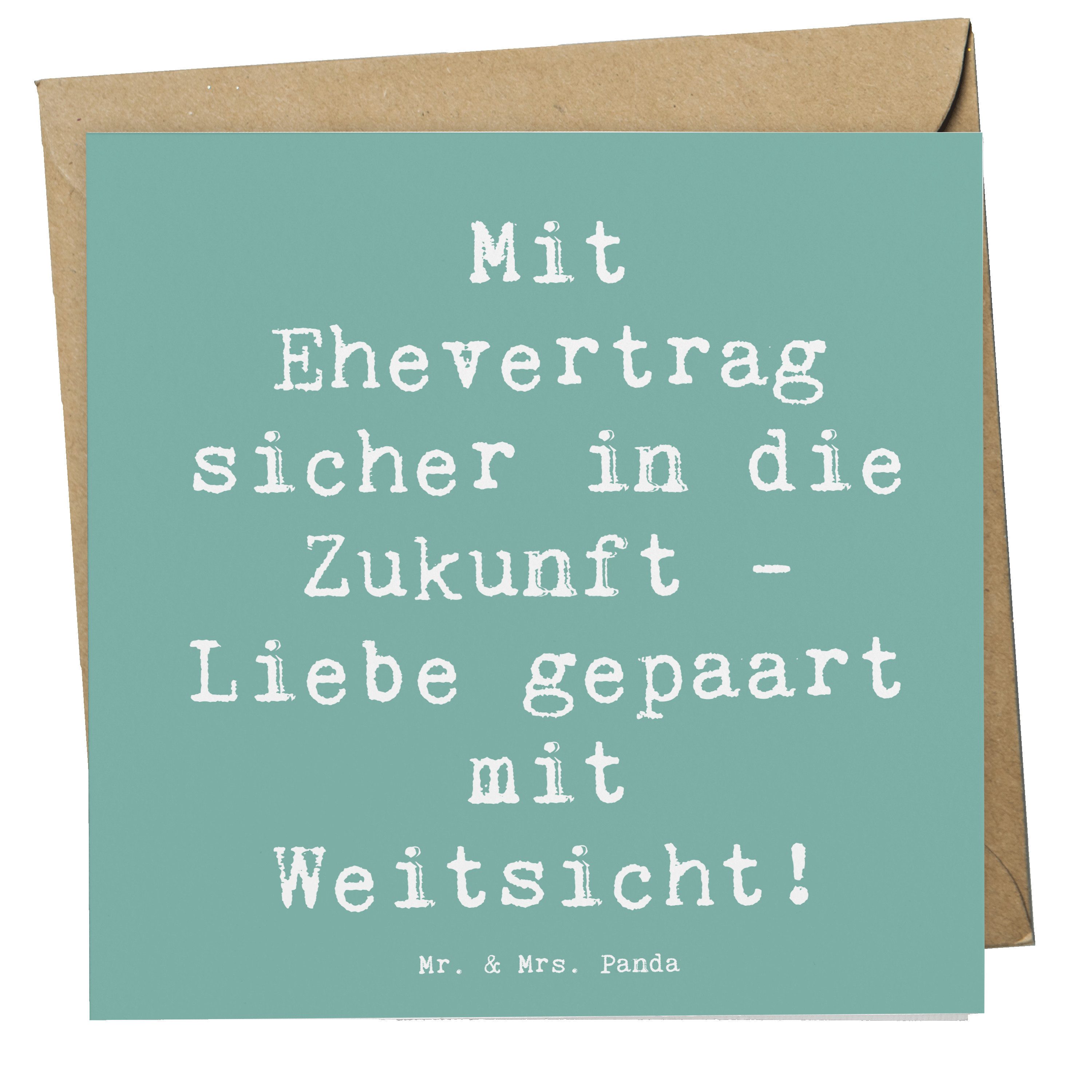 Grußkarte Ehevertrag Zukunft - Meeresbrise - Geschenk, Weitsicht, Heiraten, Sic