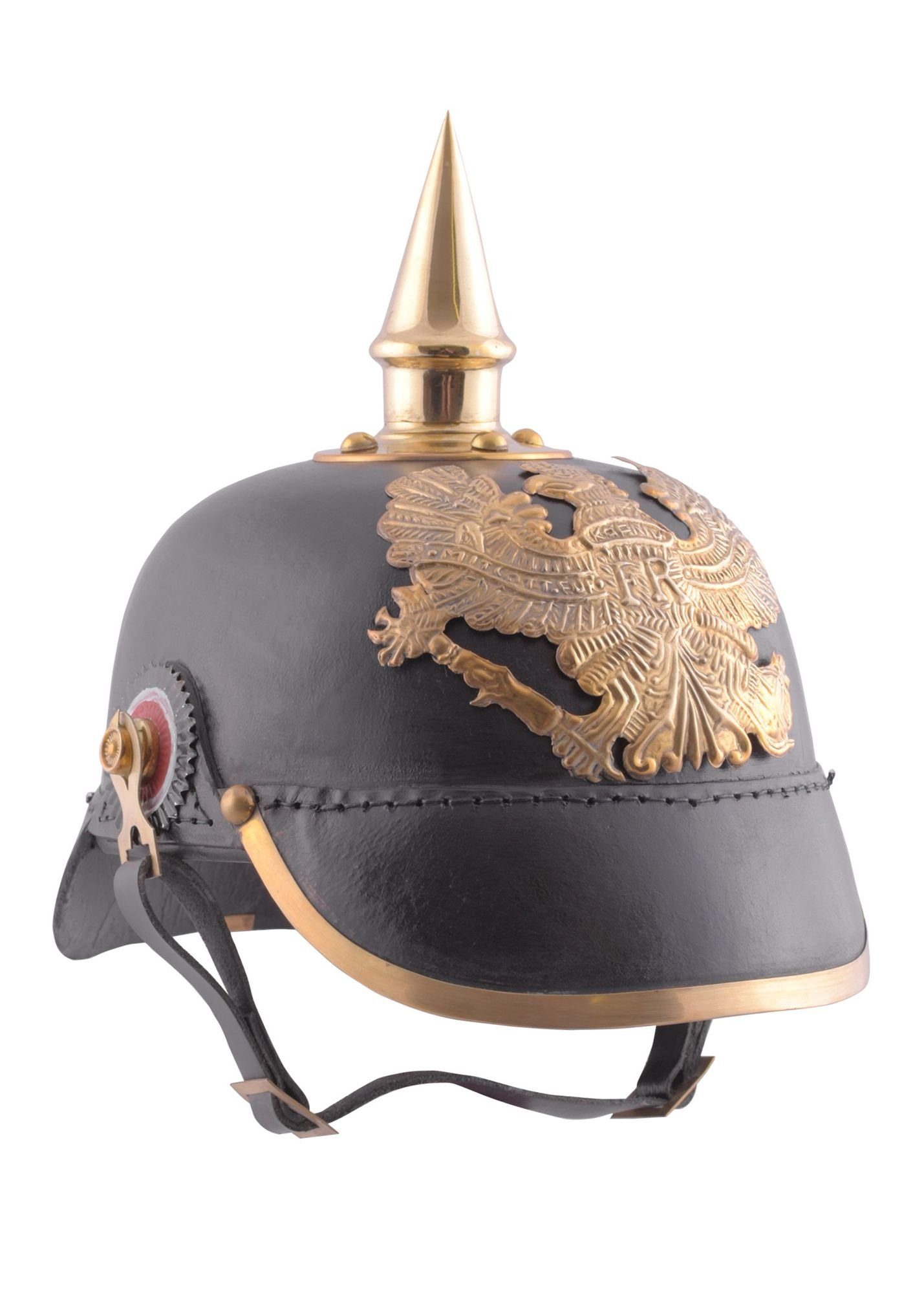 Ritter-Kostüm Pickelhaube der Preußischen Infanterie 1889 aus Leder
