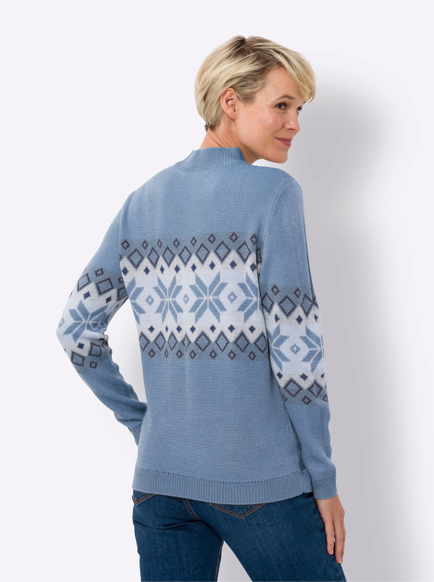 Sieh an! Strickpullover Stehkragenpullover . günstig online kaufen