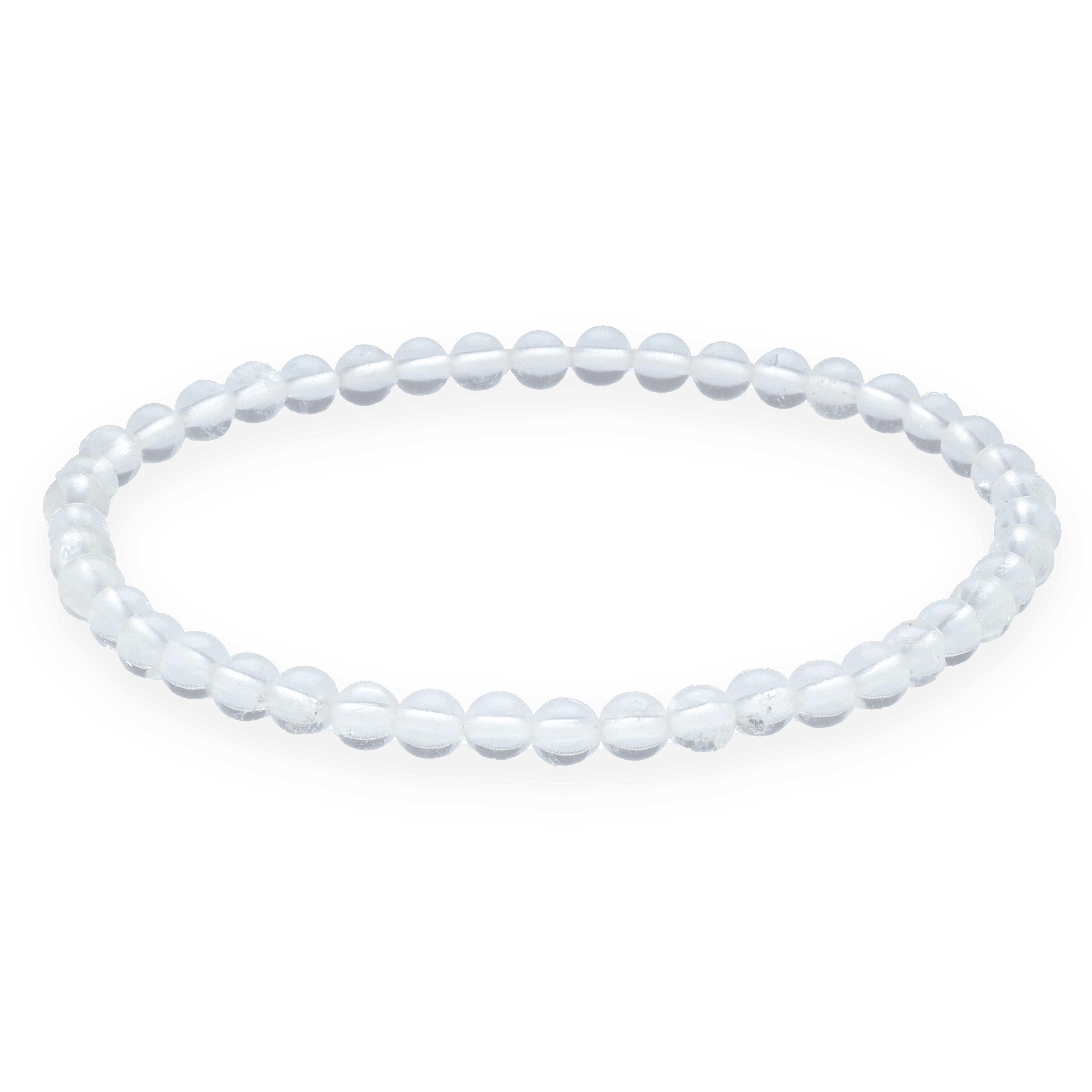 Lebensquelle Plus Armband Bergkristall Mini-Kugelarmband, 4 mm