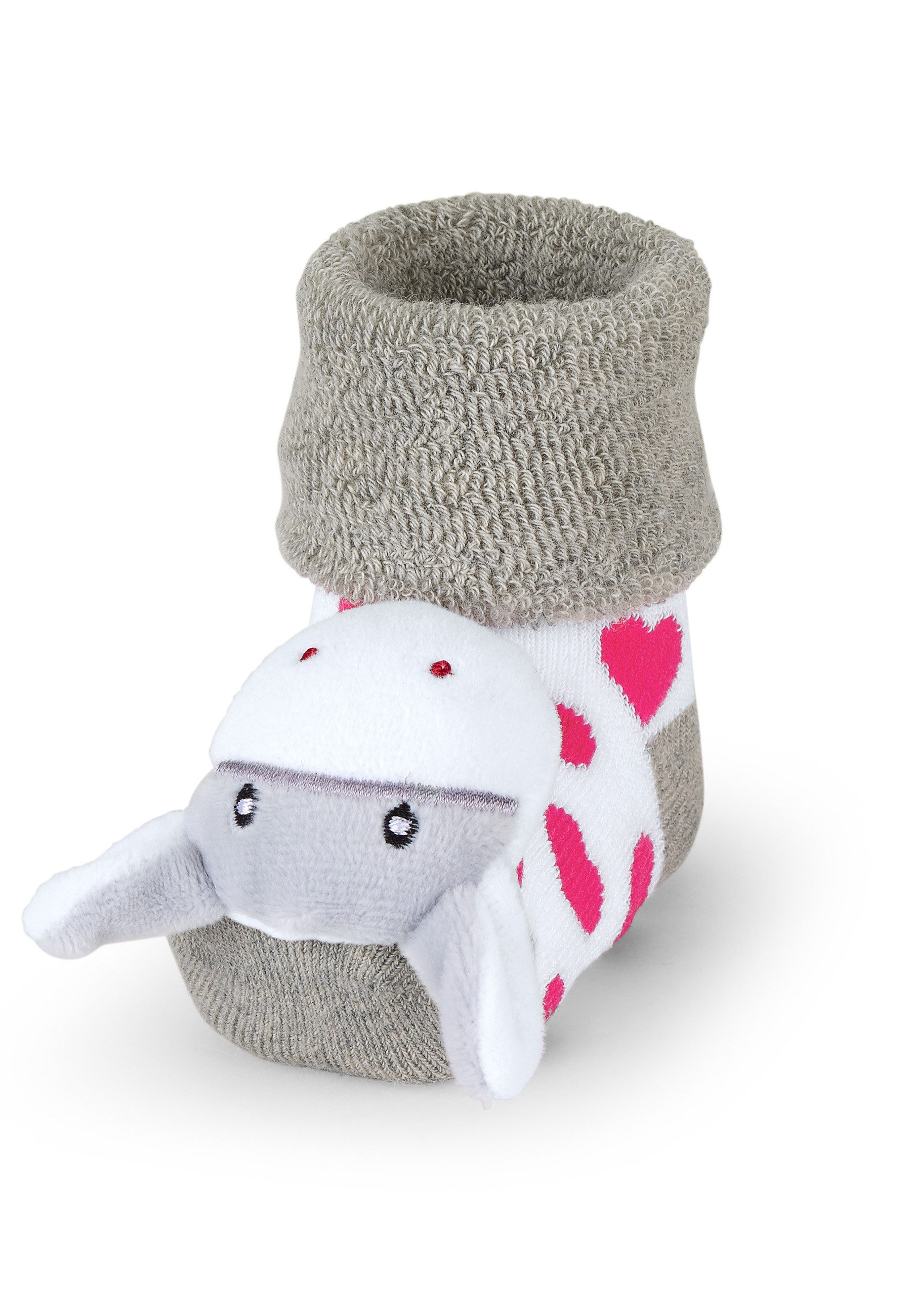 Sterntaler® Rasselsocke Baby Rasselsocken Esel, Kindersocken mit Esel Figur - mit eingesetzter Rassel und Herz-Motiven