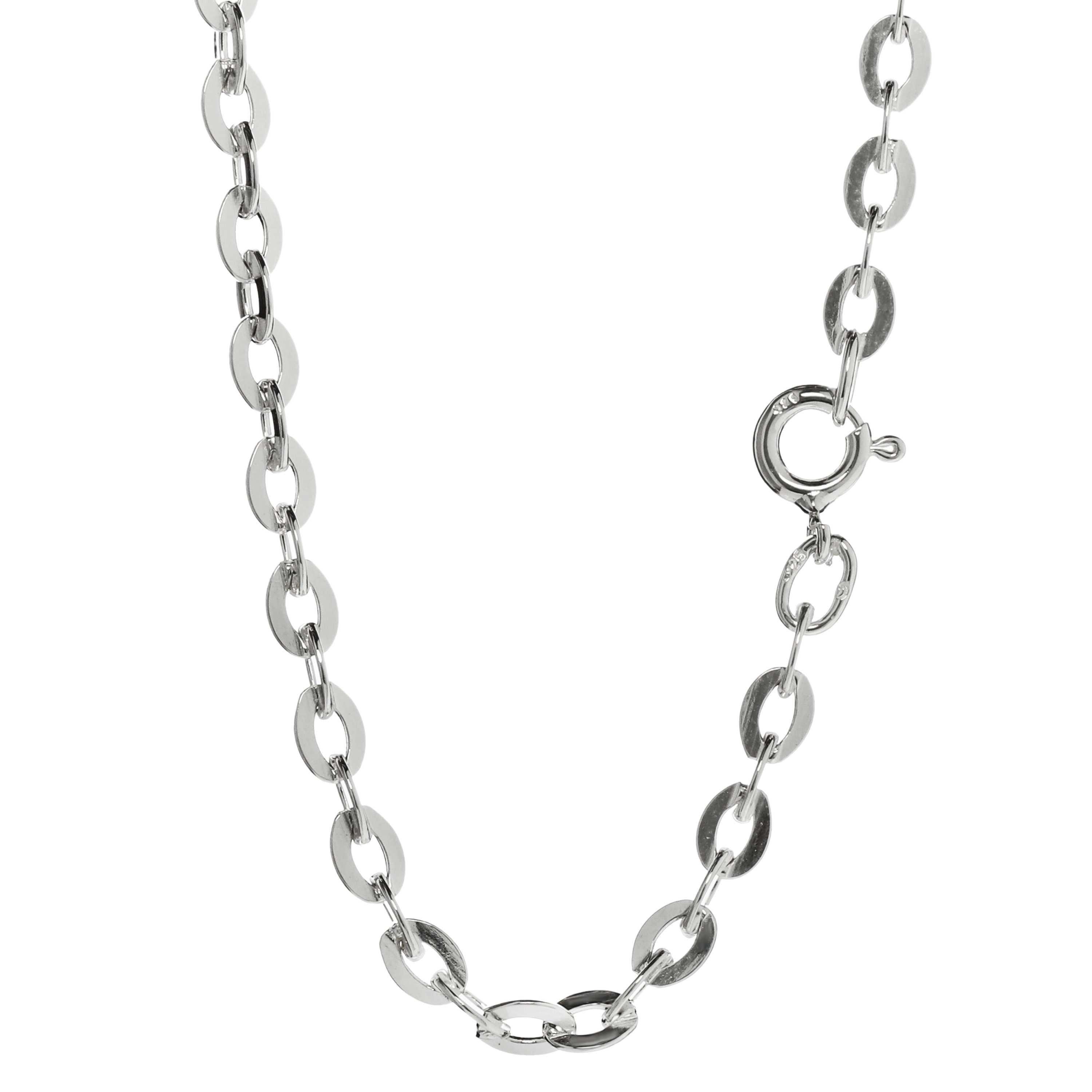 NKlaus Gliederkette Halskette 55cm Ankerkette flach günstig online kaufen