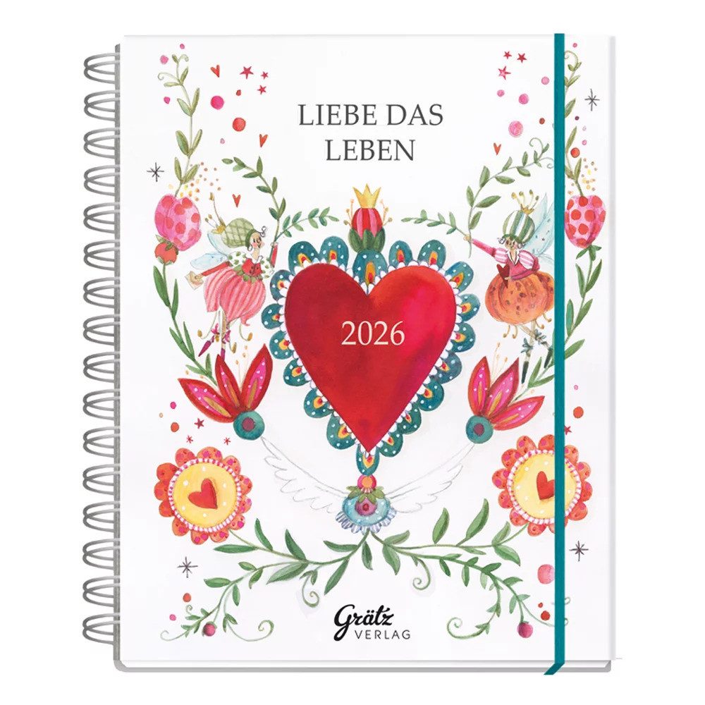 Gry & Sif Taschenkalender Liebe das Leben 2026, Календариbuch