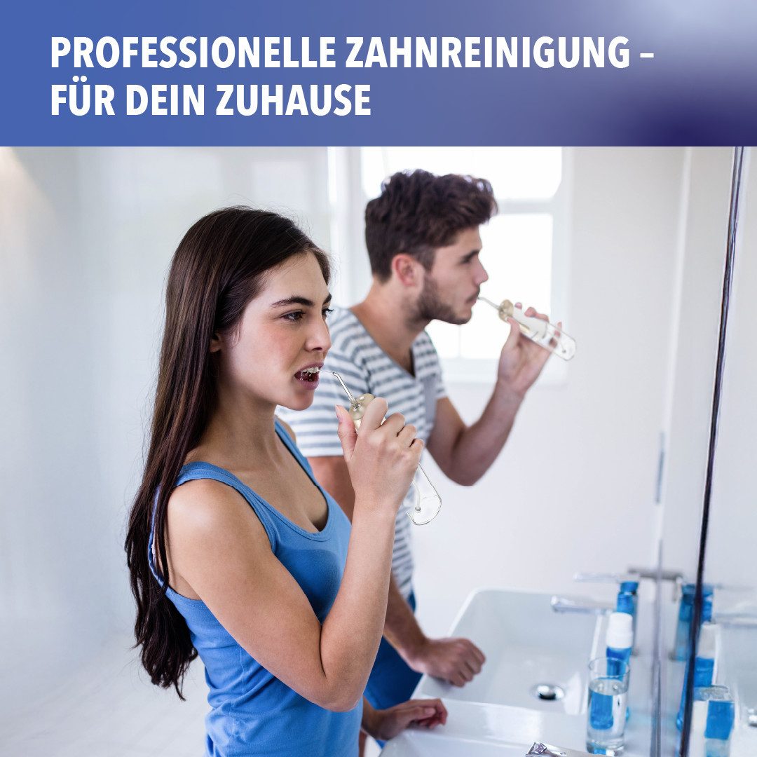 IEA Medical Munddusche Zahnzwischenraumreiniger, Aufsätze: 3 St., Kabellos, für unterwegs, 3 Modi, 240 ml Wassertank