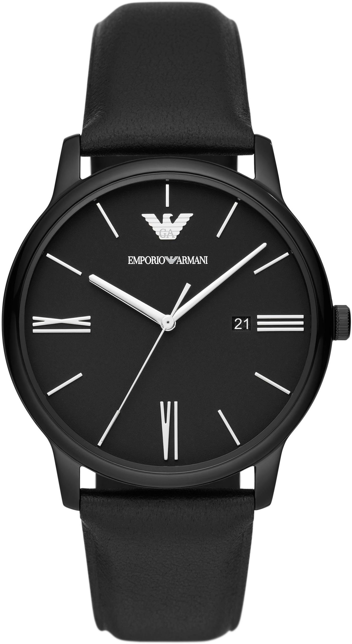 Emporio Armani Quarzuhr AR11573, Armbanduhr, Herrenuhr, Datum, analog, Lede günstig online kaufen