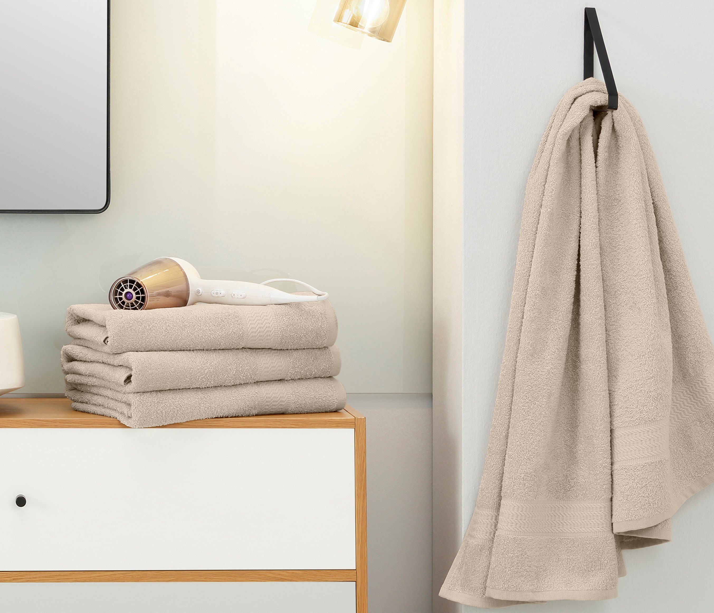 my home Duschtücher Juna, als Set und Serie erhältlich, 4 Duschtücher, 70x1 günstig online kaufen