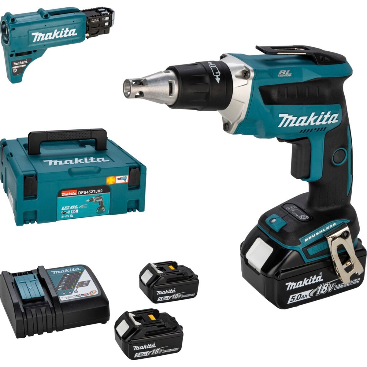 Makita Bohrschrauber DFS452TJX2 Akku-Schnellbauschrauber