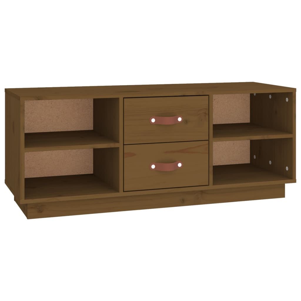 vidaXL TV-Schrank TV-Schrank Honigbraun 100x34x40 cm Massivholz Kiefer (1-St)