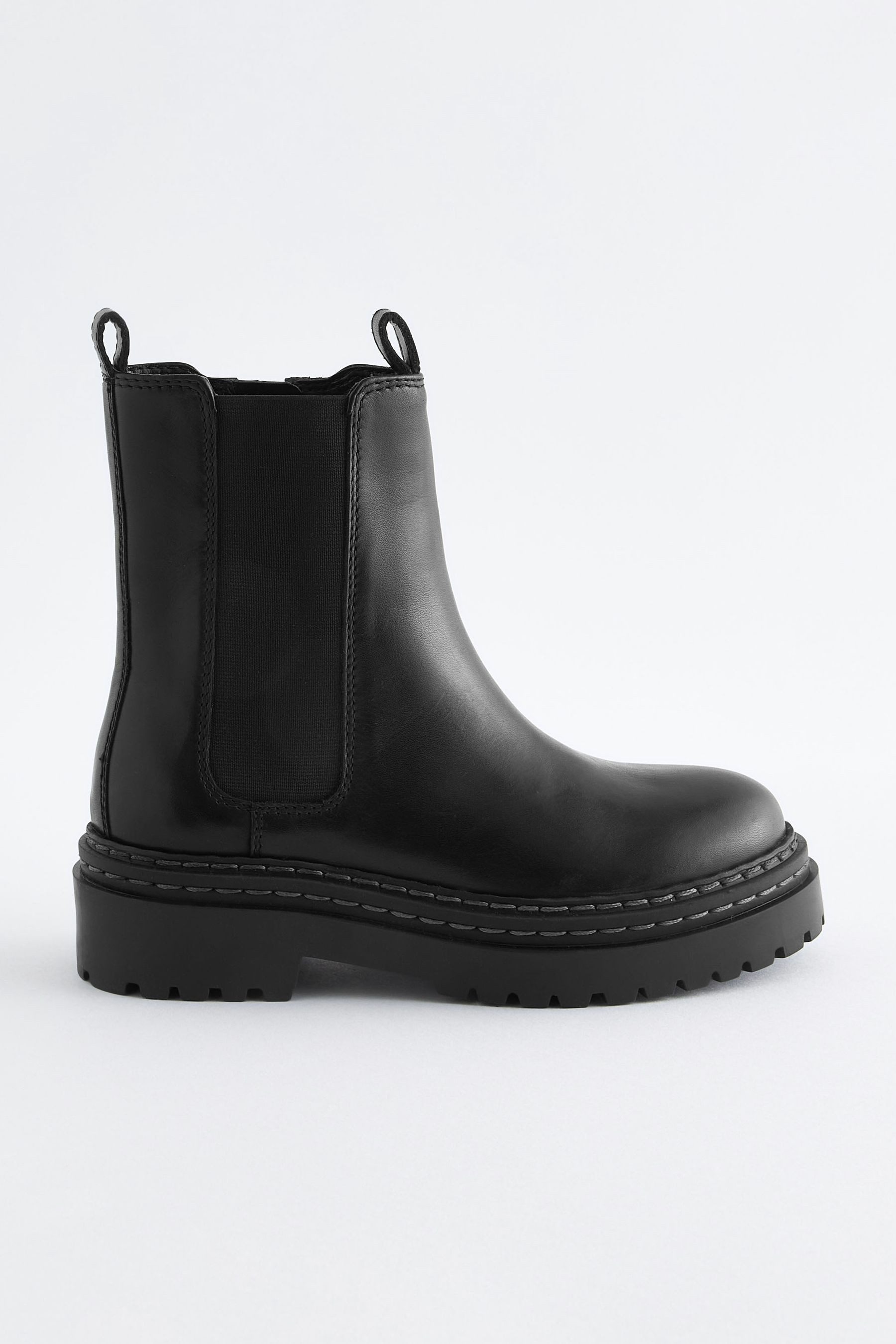 Next Klobige Chelsea-Stiefeletten aus Leder Chelseaboots