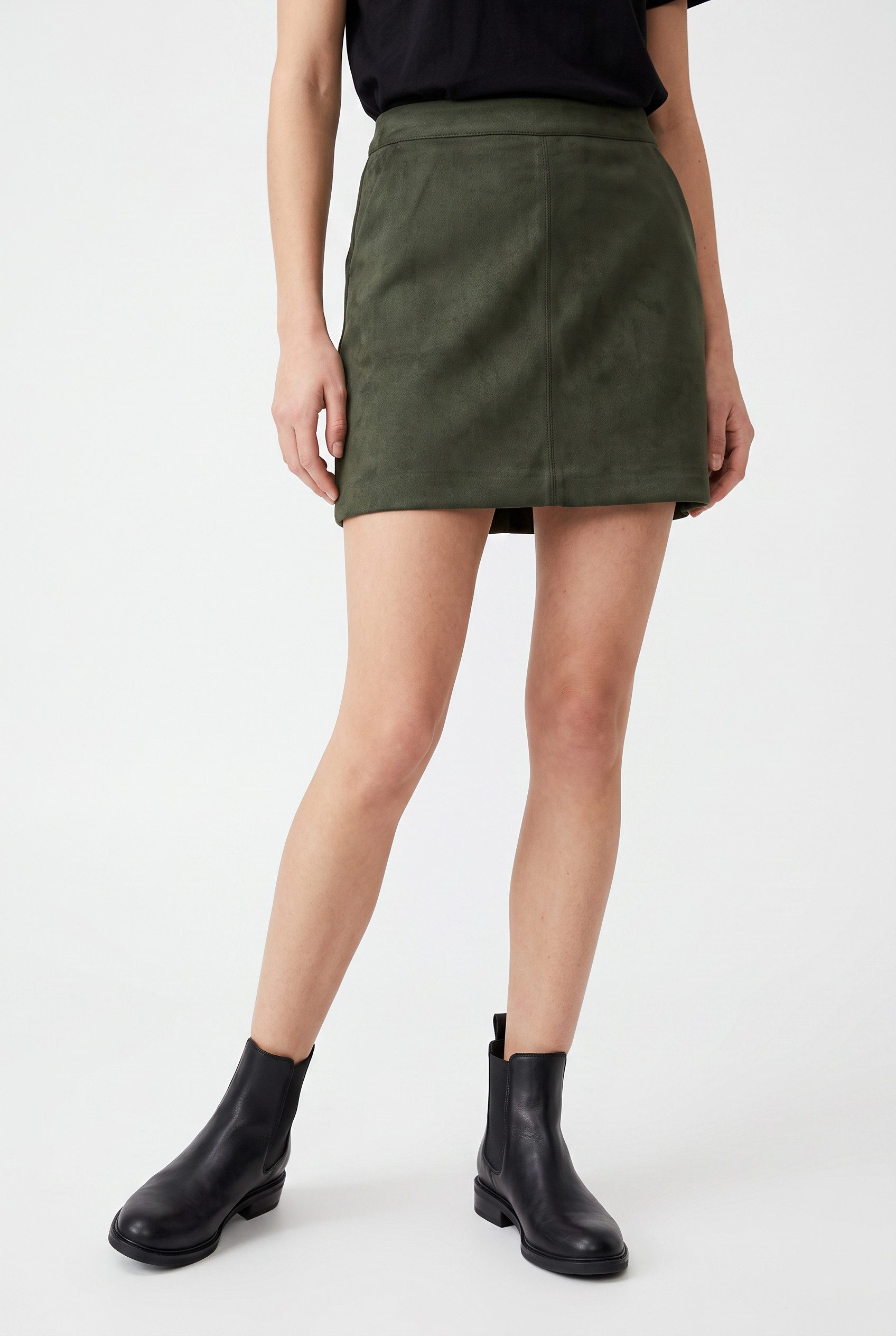 Vero Moda Lederimitatrock VMDONNADINA FAUXSUEDE SHORT SKIRT Materialmix