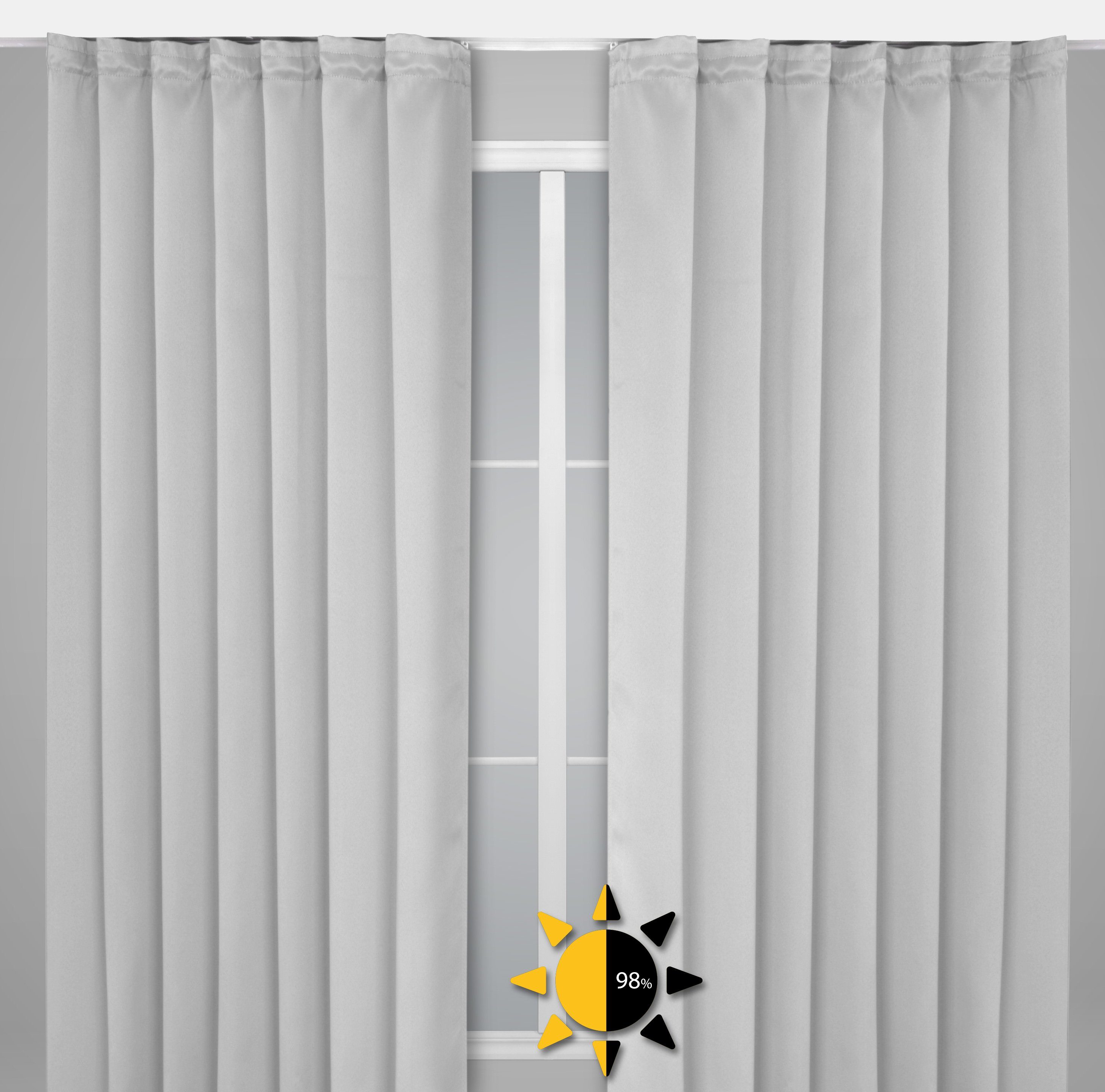 Beautex Verdunkelungsvorhang Verdunkelungsgardine Kräuselband Vorhang blick günstig online kaufen