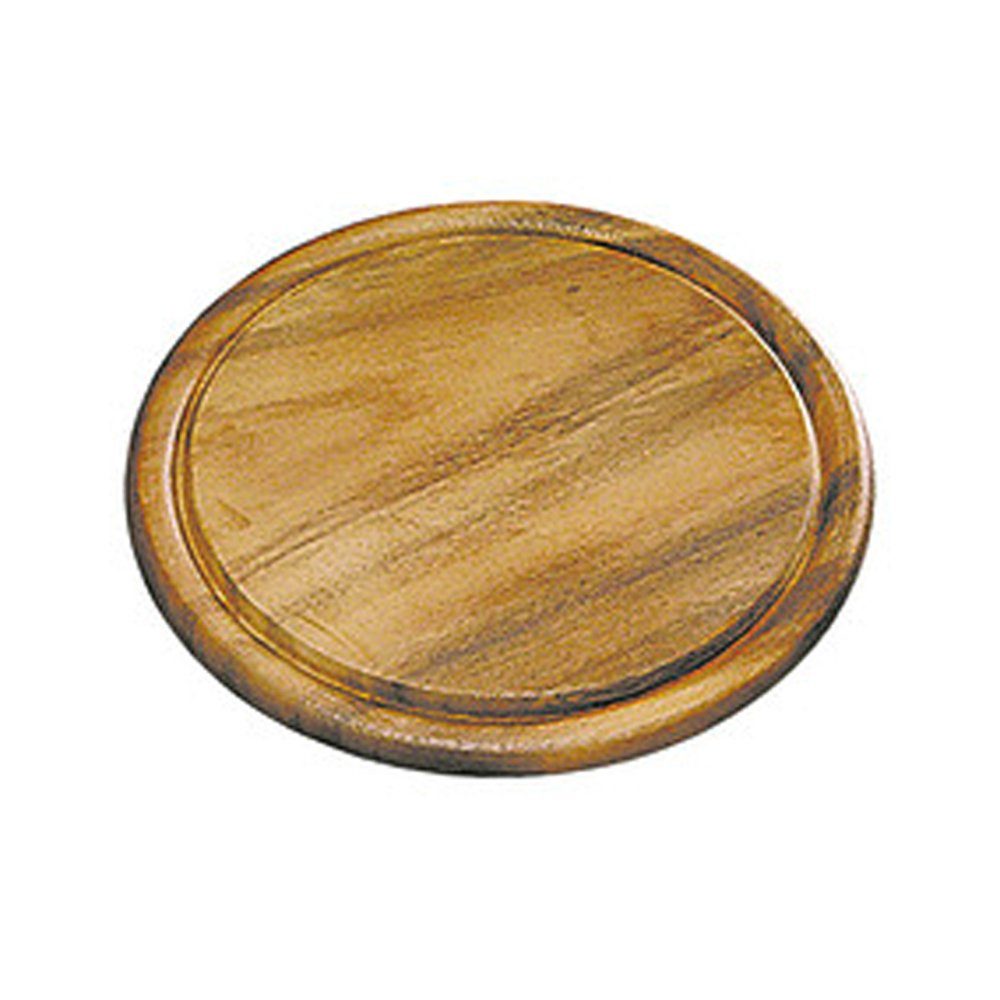 Kesper Schneidebrett Fleischteller Akazie rund 25cm Vesperteller Vesper mit Saftrille, Holz, (1-St)