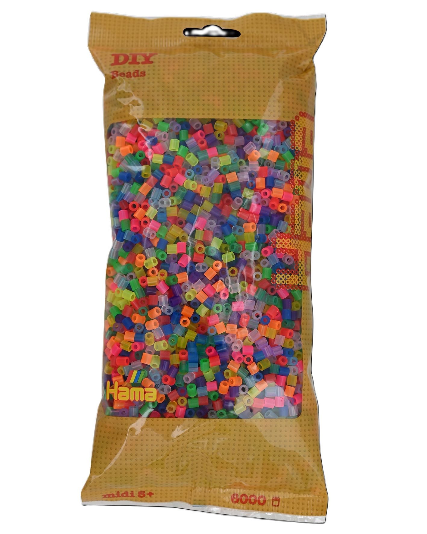 Hama Bügelperlen Hama Beutel mit 6000 Midi-Bügelperlen Transparent