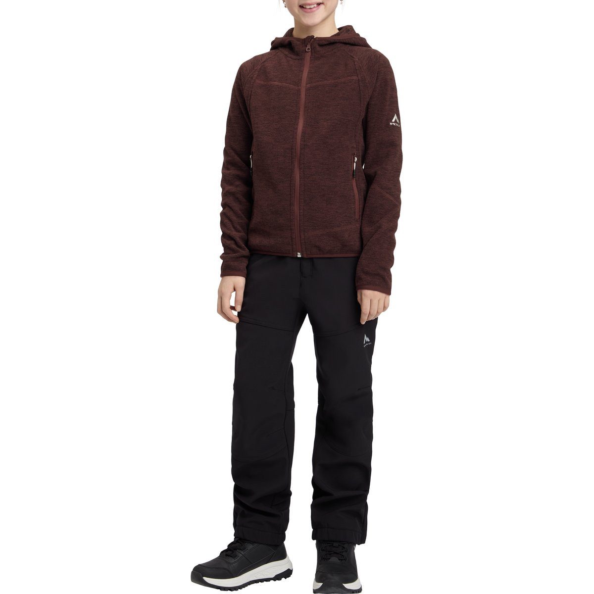 McKINLEY Fleecejacke Mä.-Fleece-Jacke Choco FZ HD FL G MELANGE/RED WINE
