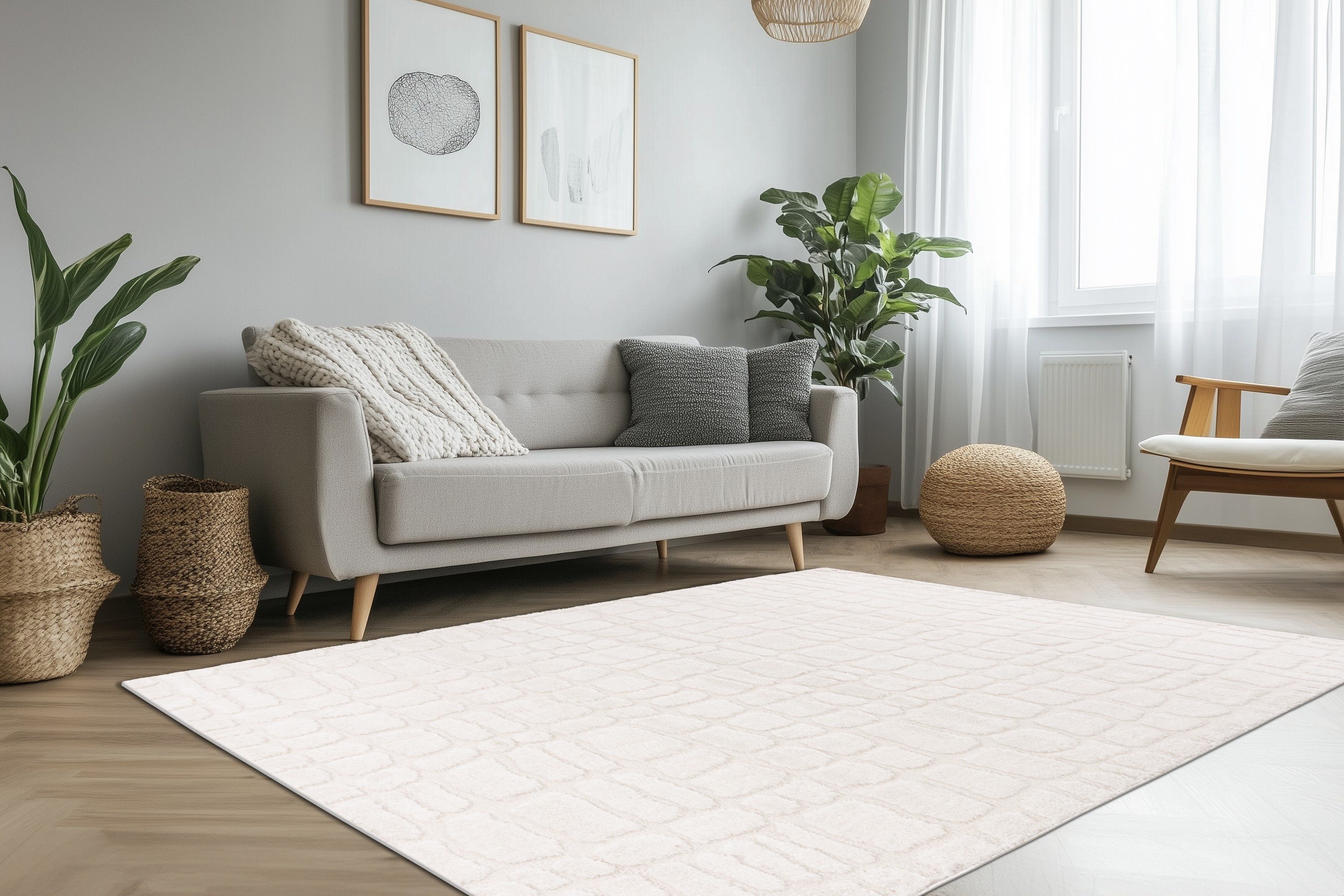 Kayoom Teppich Angel 125, rechteckig, Höhe: 20 mm, weicher Kurzflor, Wohnzimmer
