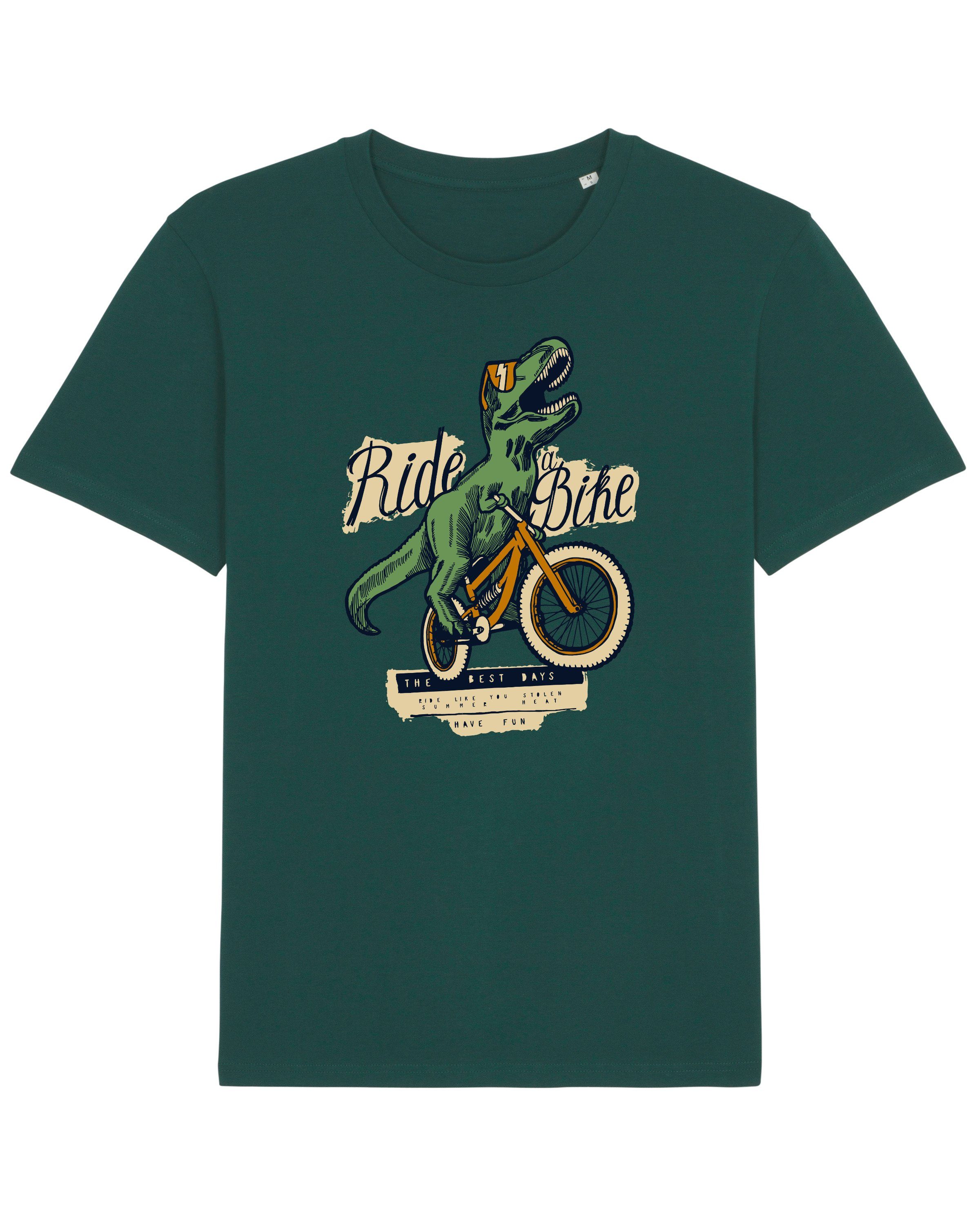wat? Apparel Print-Shirt T-Rex Fahrrad (1-tlg) glazed grün