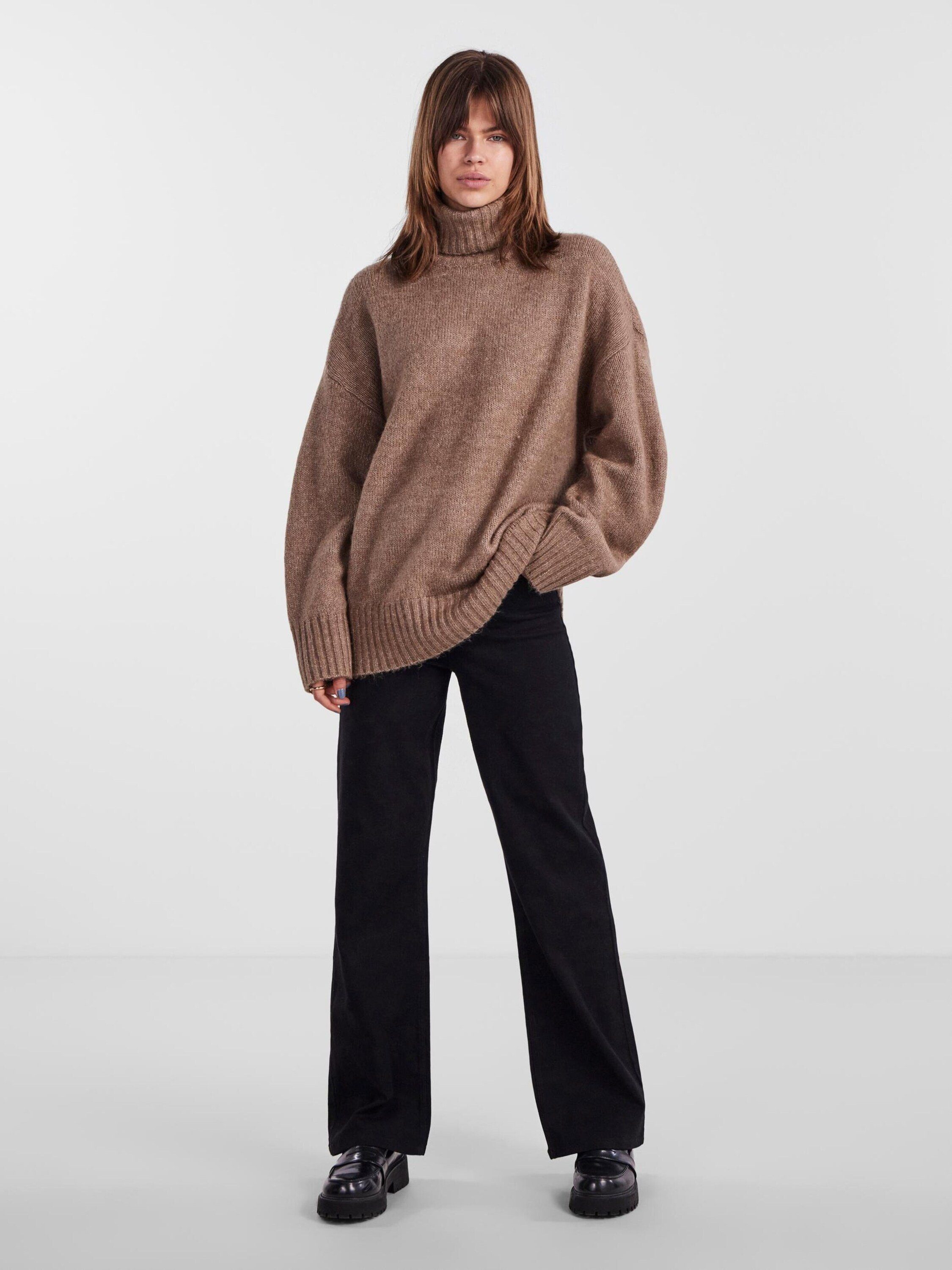 pieces Rollkragenpullover Nancy (1-tlg) Plain/ohne Details