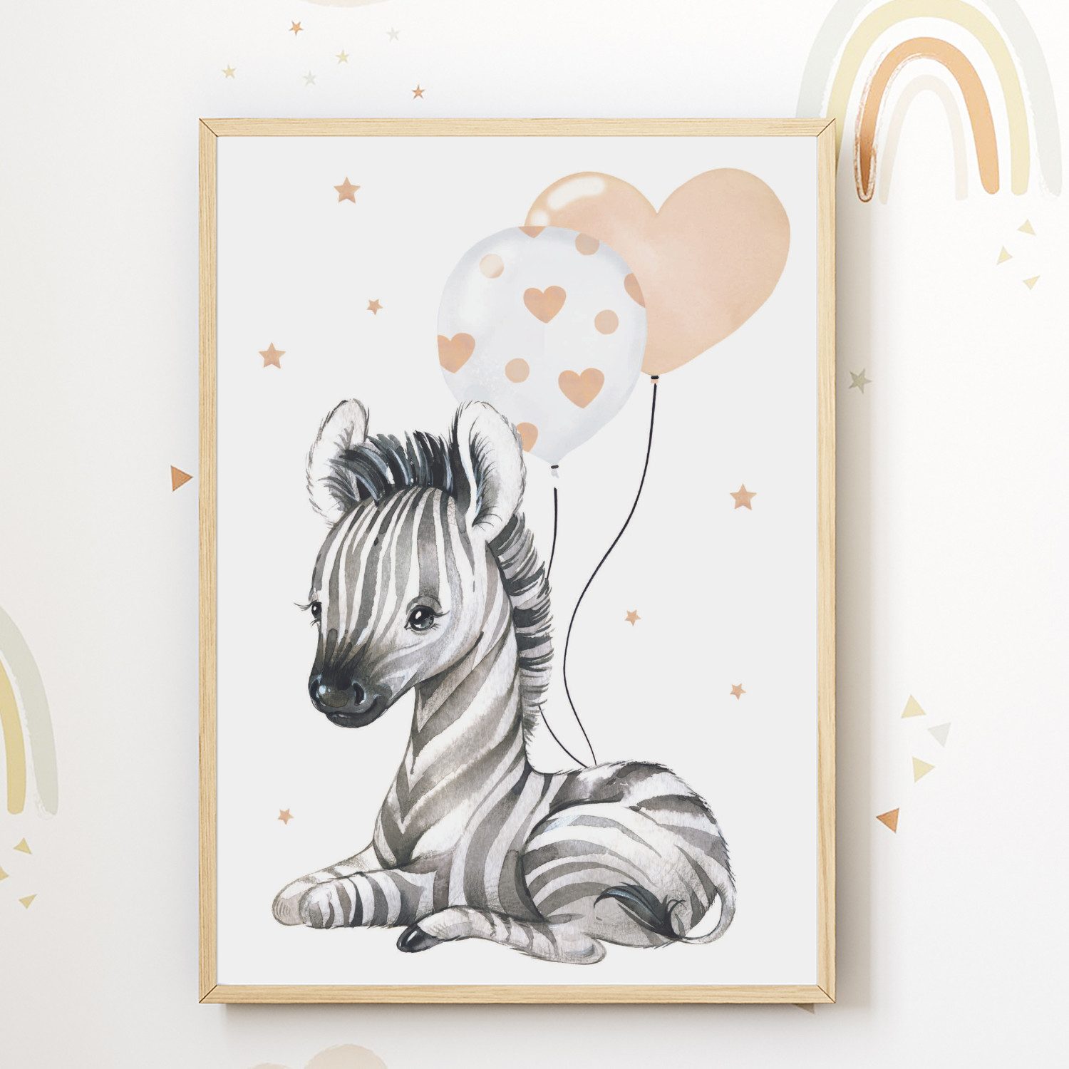 MeinBaby123® Poster Bilder Kinderzimmer, Tiere Poster Kinderzimmer Deko, Babyzimmer Deko, Tier Wandbilder – Bild 4 von 5