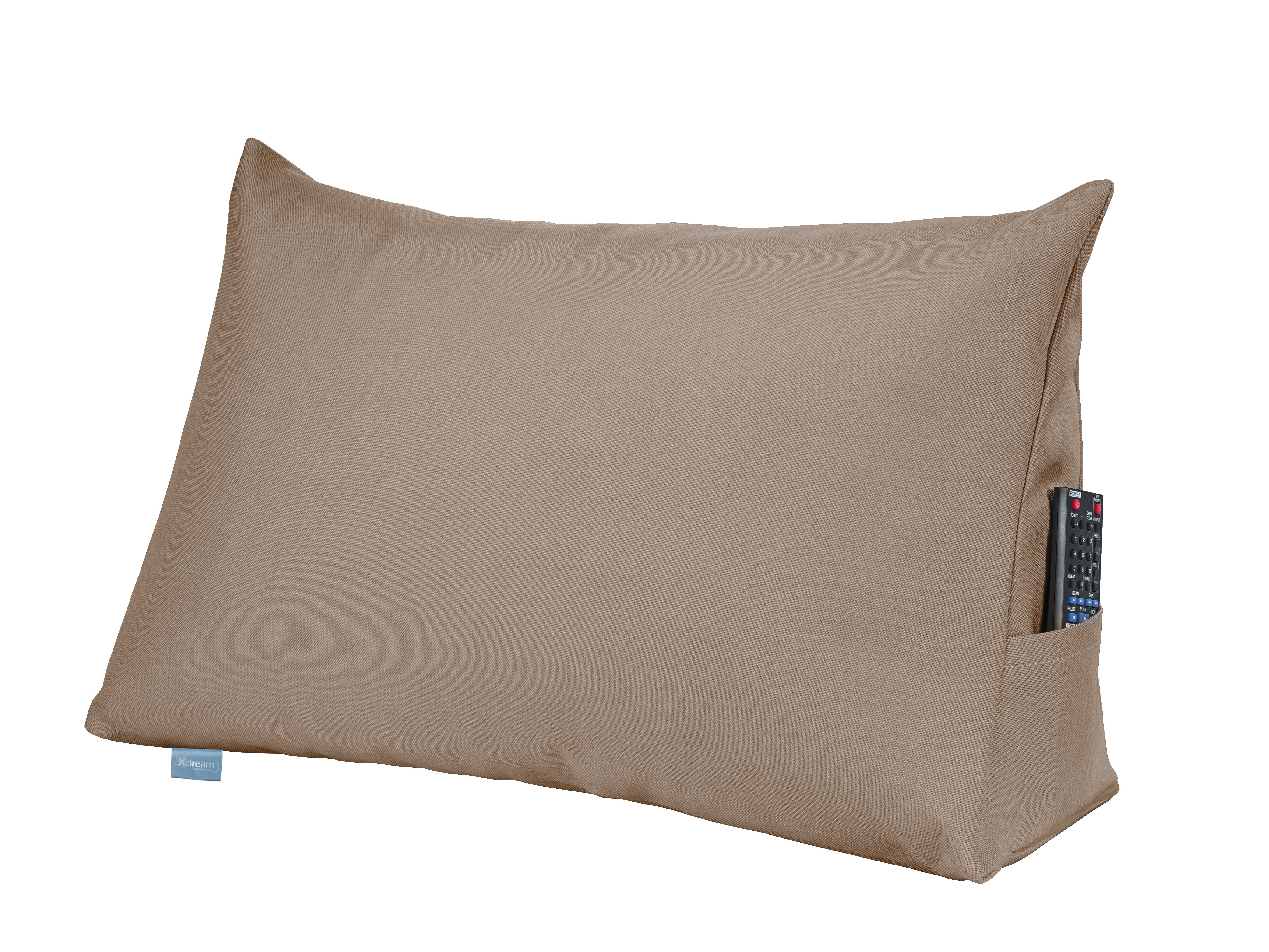 XDREAM Подушка для спини ergonomisches Keilkissen für Bett und Sofa, 1-tlg., als Подушки oder Venenkissen verwendbar, mit praktischem Seitenfach