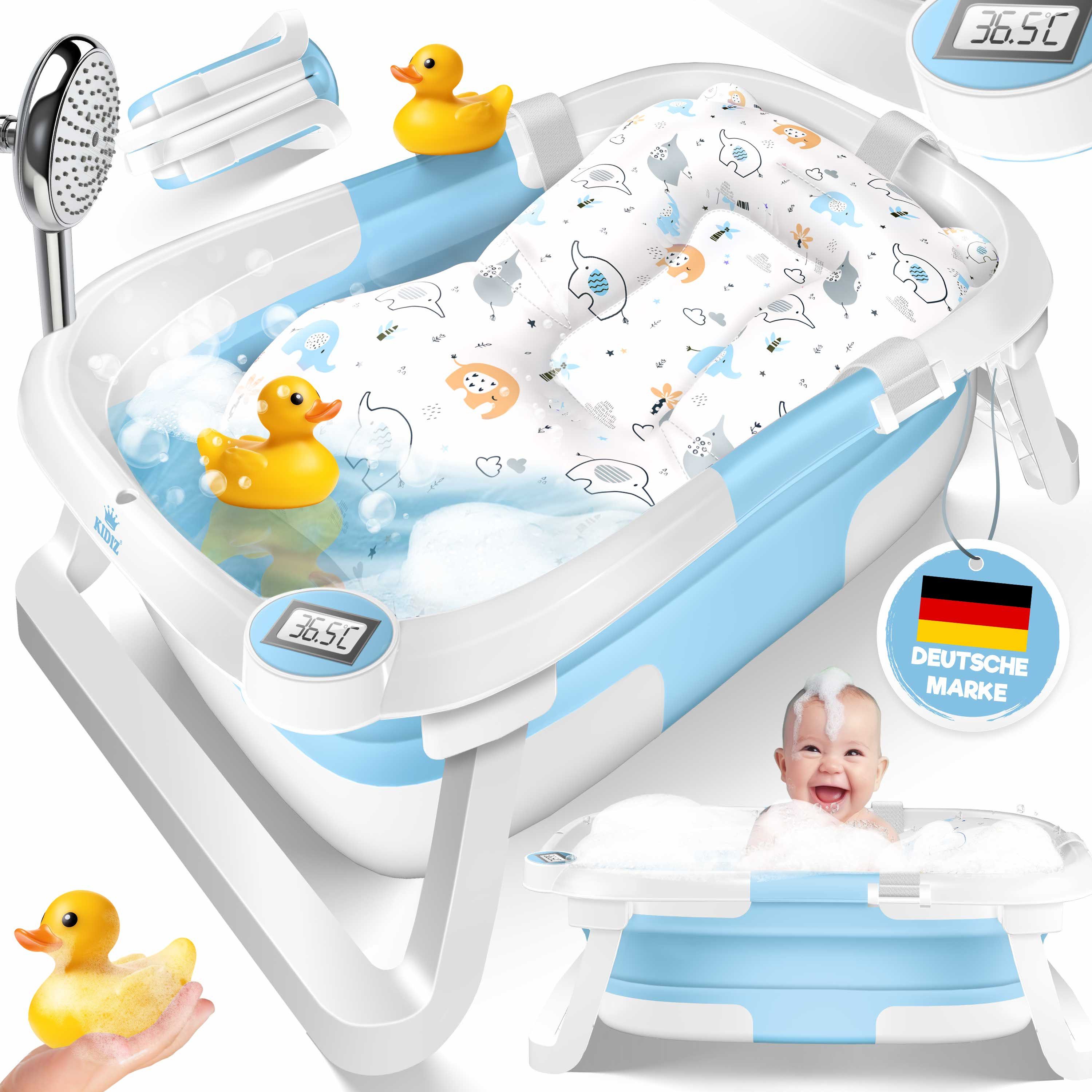 KIDIZ Babybadewanne, Baby Badewanne für Neugeborene Kleinkinder 0-12 Monate Babywanne