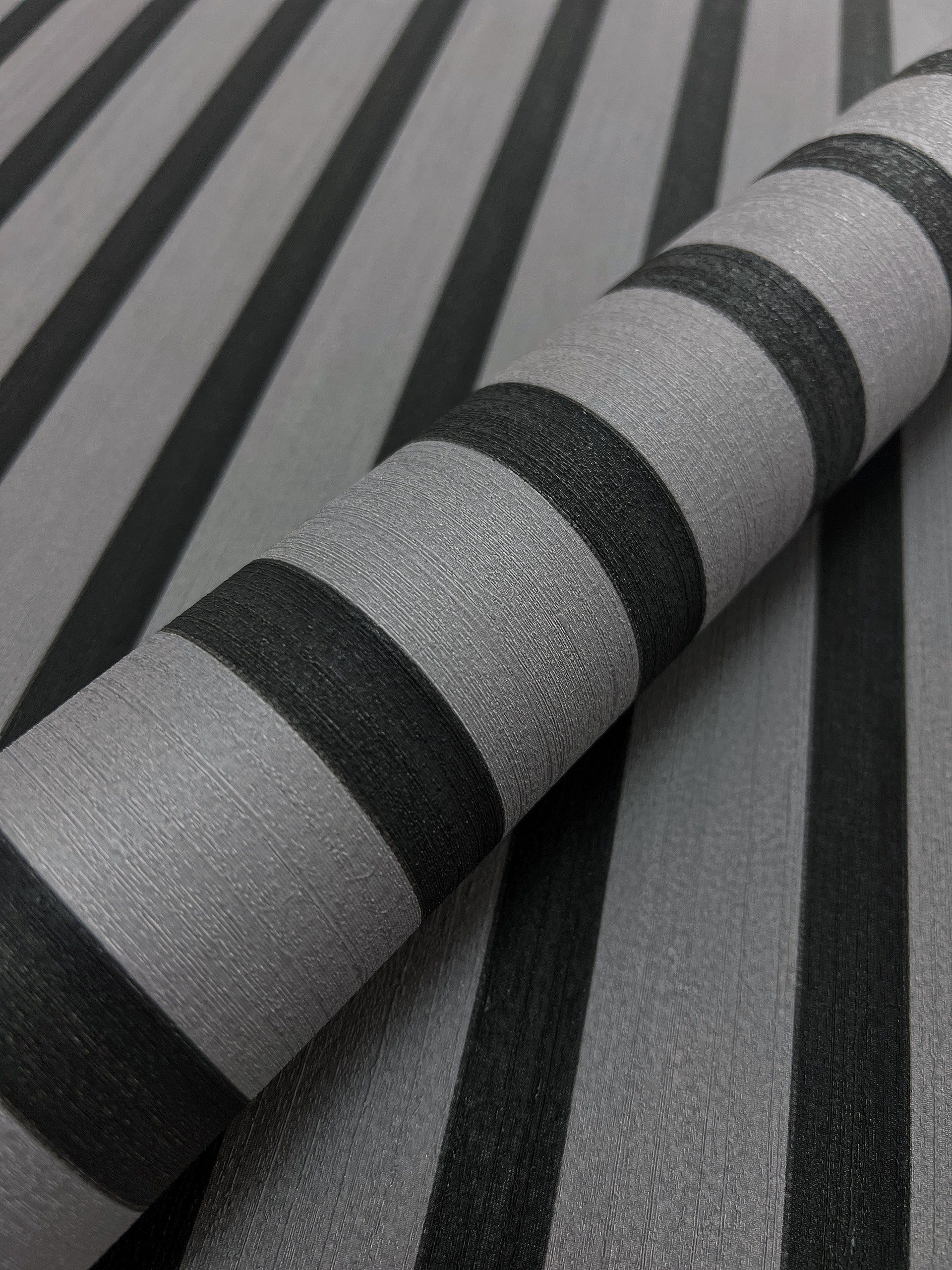 Newroom Vliestapete Berrin Grau Tapete Mustertapete Holzpaneele, Wandpaneel günstig online kaufen