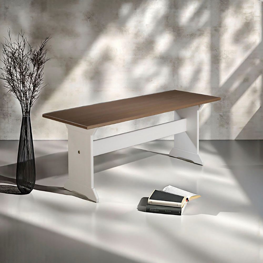 Inter Link Sitzbank Sitzbank Westerland (1-St), Kiefer Massiv, Landhaus, BxTxH: ca. 110 x 37 x 45 cm