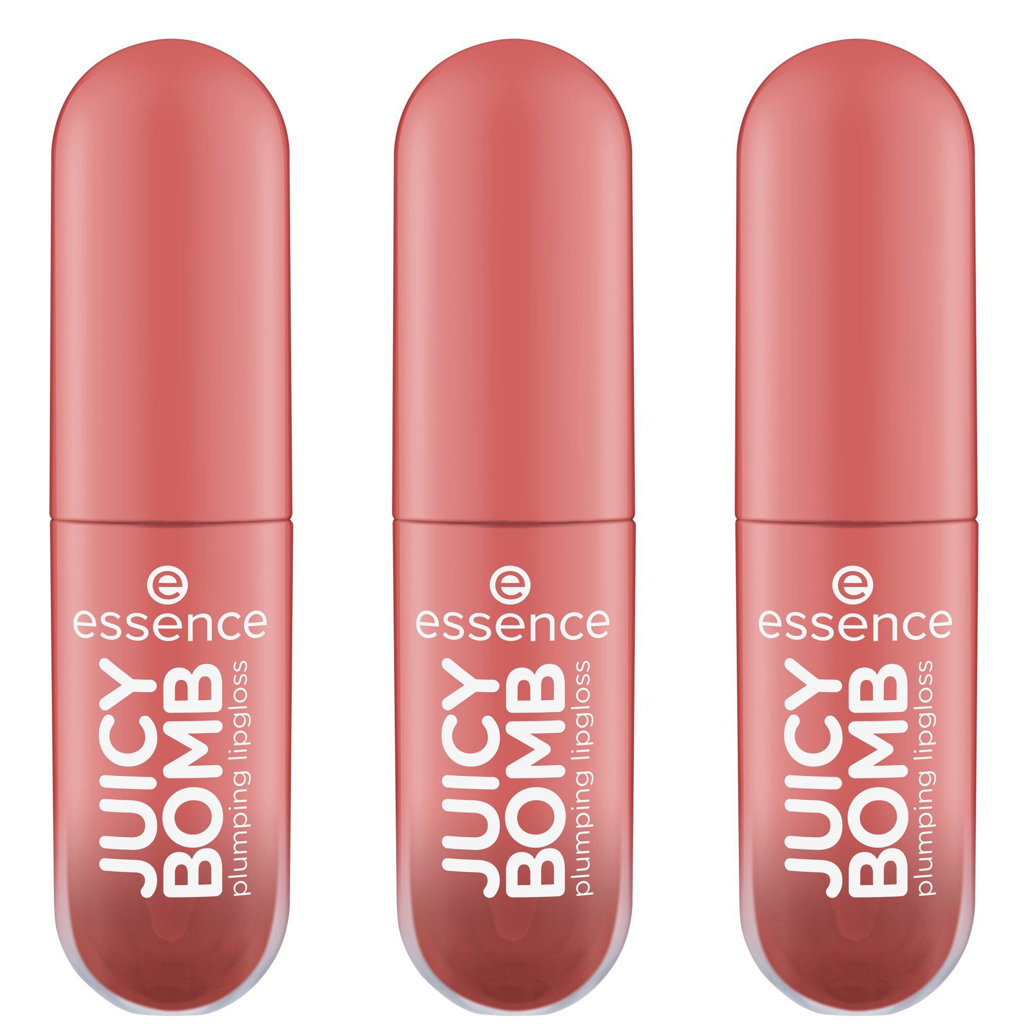 Essence Lipgloss JUICY BOMB PLUMING LIPGLOSS, 3-tlg., für ein unwiderstehlich glänzendes Finish