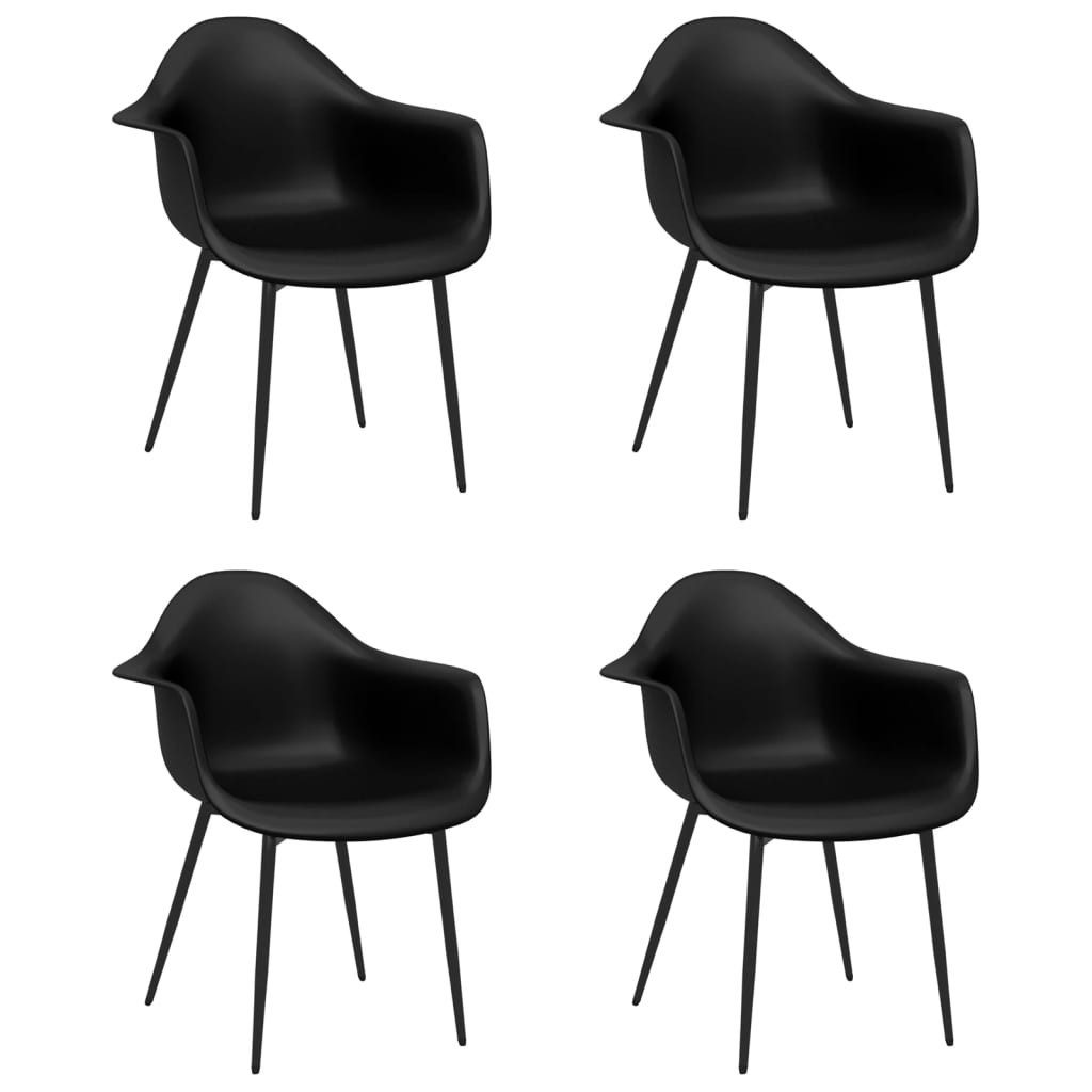 Esszimmerstuhl (4 St), Kunststoff Metallbeine, Design Stuhl, PP