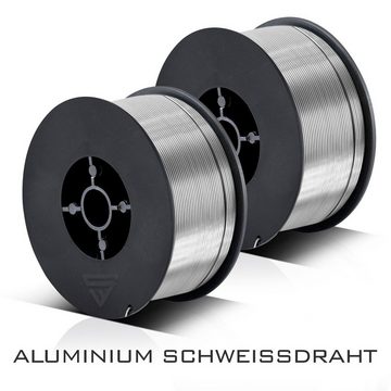 STAHLWERK Schweißdraht 2 x 0,8 mm MIG MAG Aluminium ER4043 Spule 0,45 kg, ALU ER4043 Si5 (ALSI-5) Zusatzwerkstoff auf D100 Drahtrolle