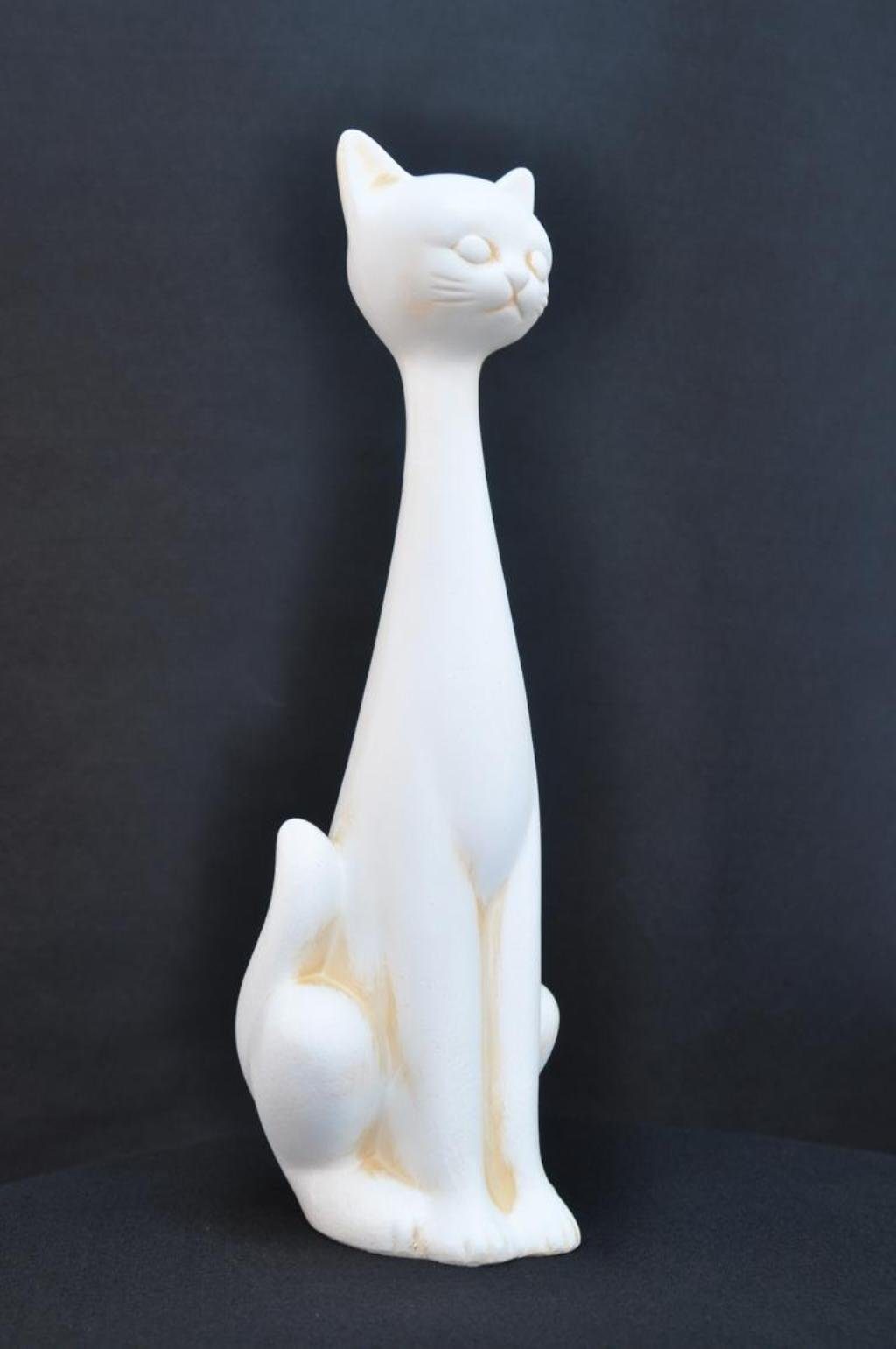 JVmoebel Skulptur 42cm XXL Design Katze Figur Skulptur Acryl Deko Statue 52cm