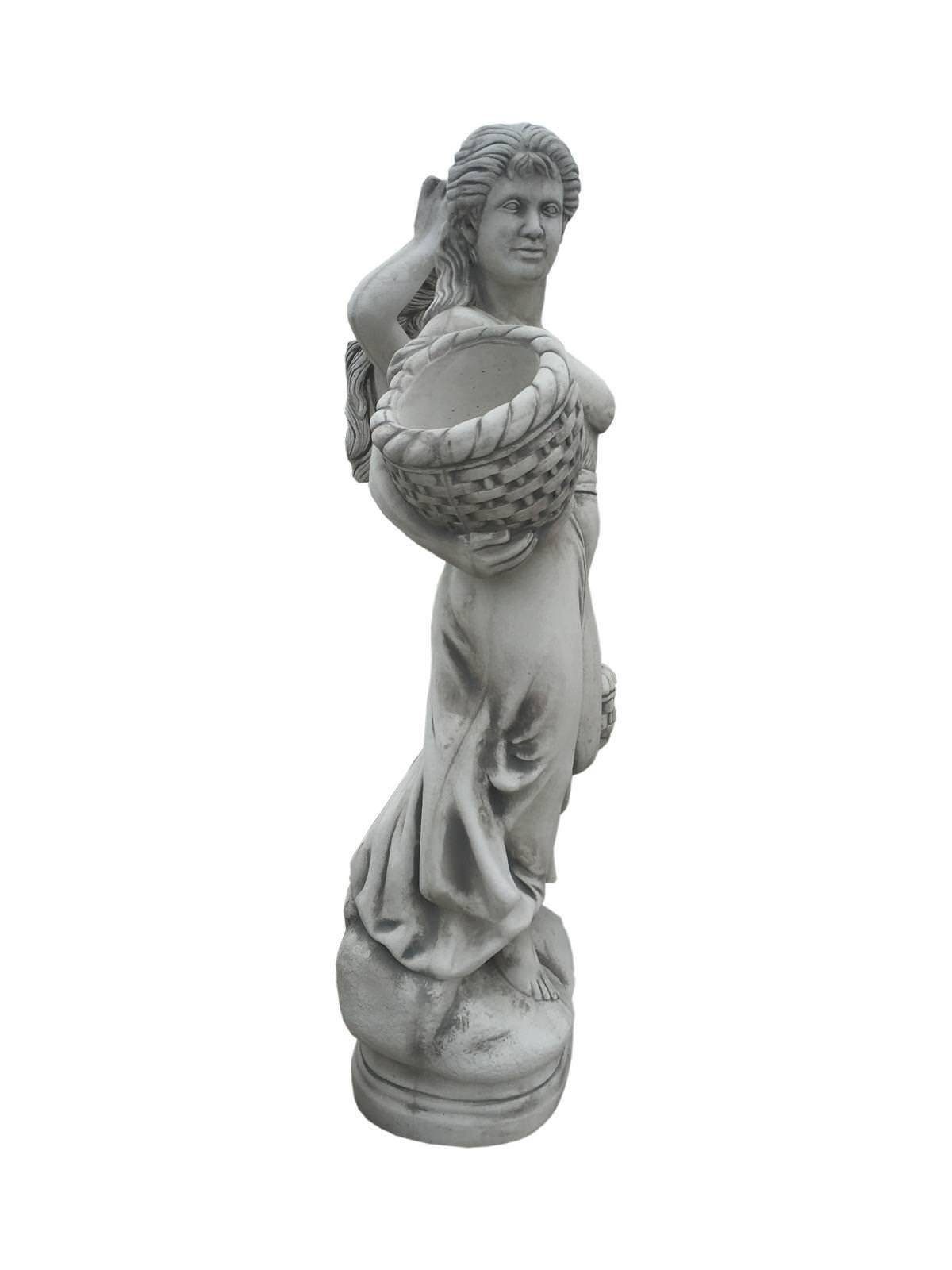 Antikes Wohndesign Gartenfigur Griechische Frauenskulptur Gartenfigur Steinfigur Frauenfigur Pflanzsc