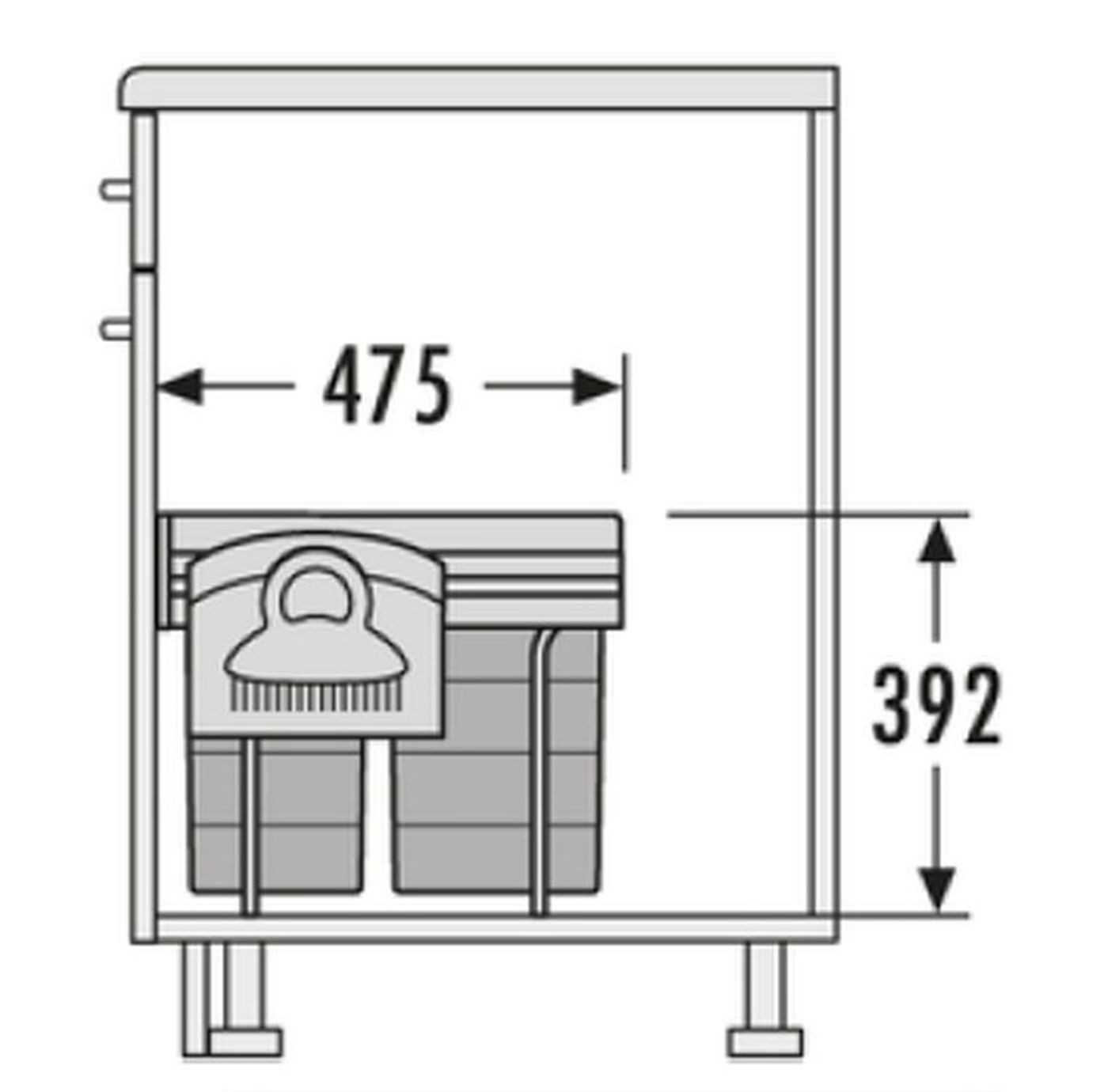 Hailo Einbaumülleimer Hailo Mülleimer Küche Einbau ab 40cm Schrank Abfalleimer Mülltrennung, siehe Beschreibung