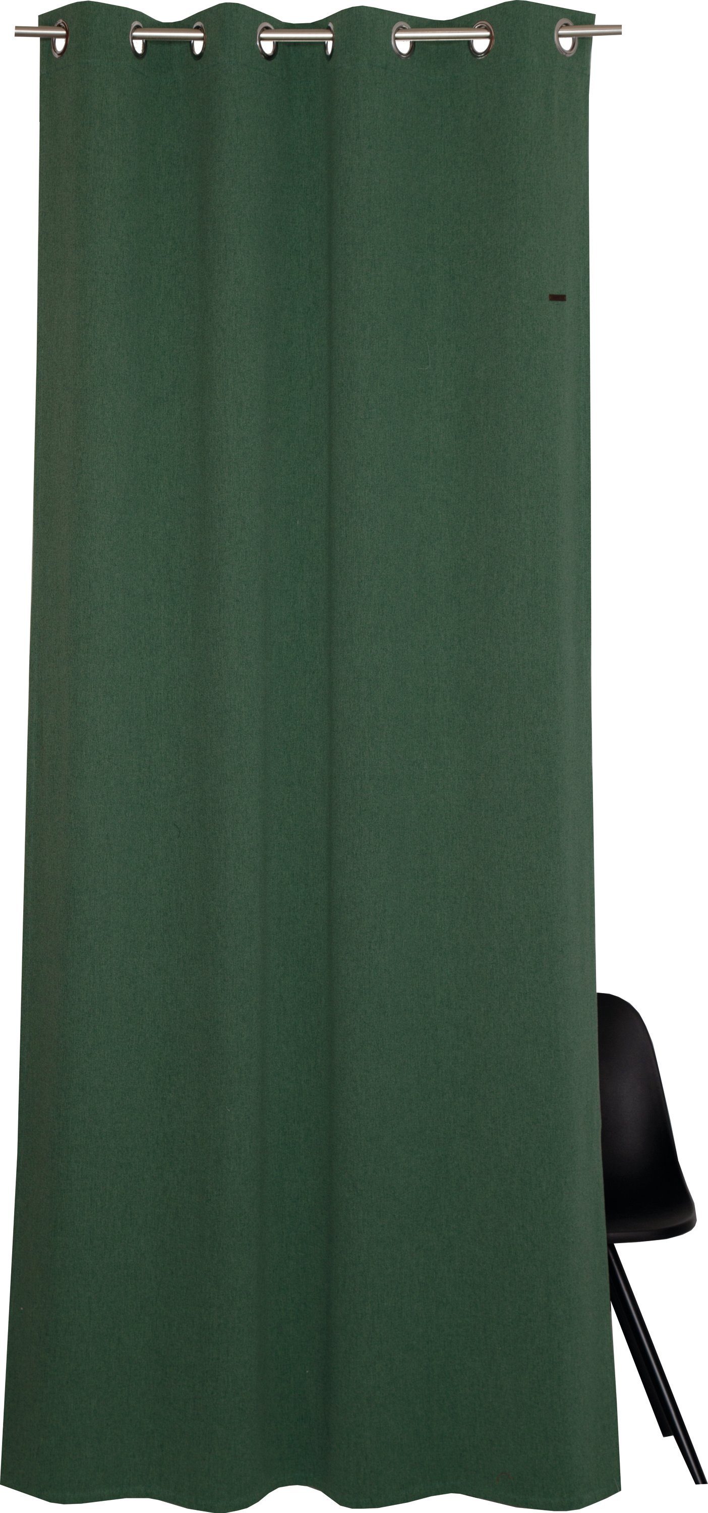 Vorhang mit Esprit, St), blickdicht, Webgardine Ösen (1 konfektioniert blickdicht Ösen, fertig green/dunkelgrün Harp,