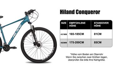 HILAND Mountainbike 29 Zoll MTB Herren Damen,16 Gang,Hydraulische Scheibenbremse, 16 Gang, Kettenschaltung