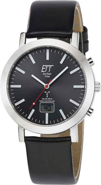 ETT Funkuhr Station Watch, EGS-11578-21L, Armbanduhr, Herrenuhr, Datum, Solar