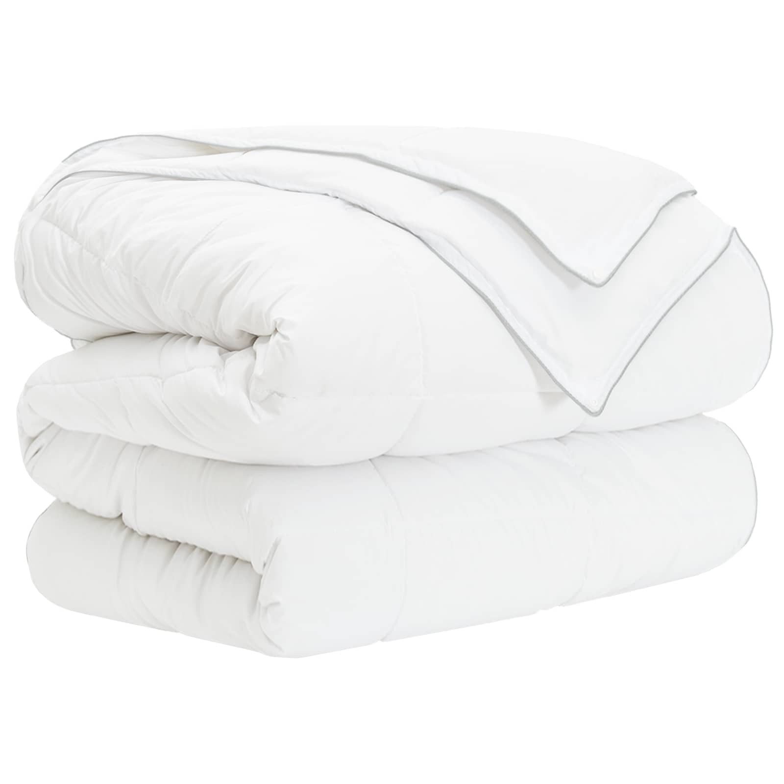 vidaXL Bett Ganzjahresbettdecke Weiß 140 x 200 cm Bambusfaser (1-tlg)