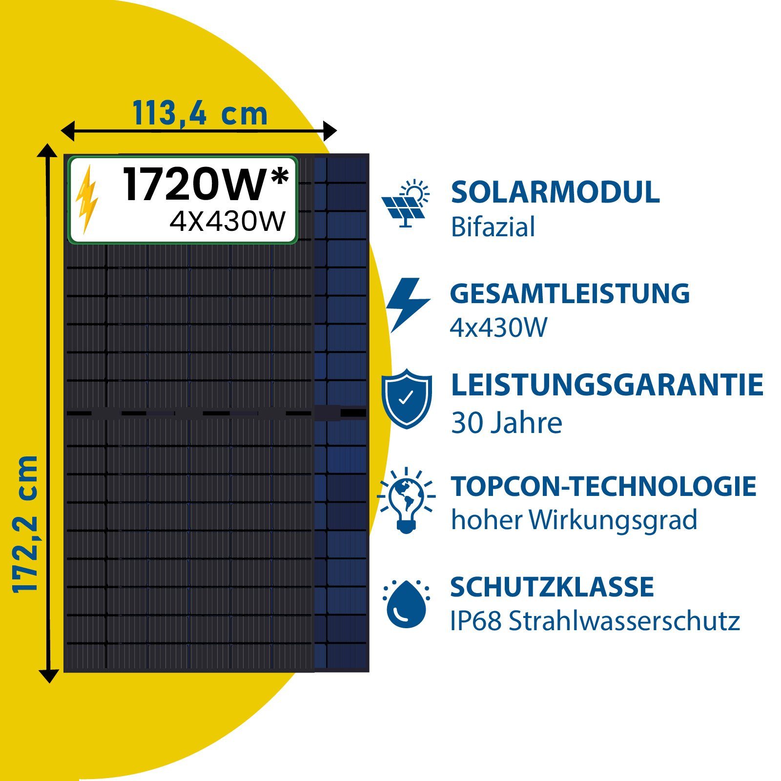 Stegpearl Solaranlage 1720W Sunpro & Mit Module) Verbindung Plug Upgradefähiger Freigabe Monokristalline HMS-1600W-4T für Mit Eckig, Bifacial PV-Montage Play) (Die Hoymiles der Balkon-Solaranlage 4 Ihr Balkongeländer Haus, (Bifaziale steckerfertig WLAN N Mono Type für Balkonkraftwerk, Mikrowechselrichter, Solarmodule