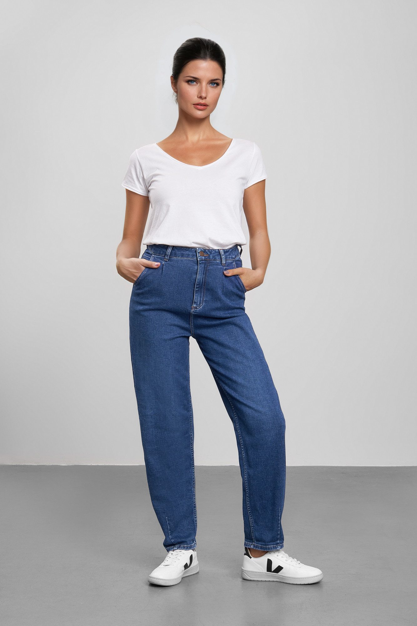 Feuervogl 5-Pocket-Jeans fv-Bel:la Balloon, High Waist