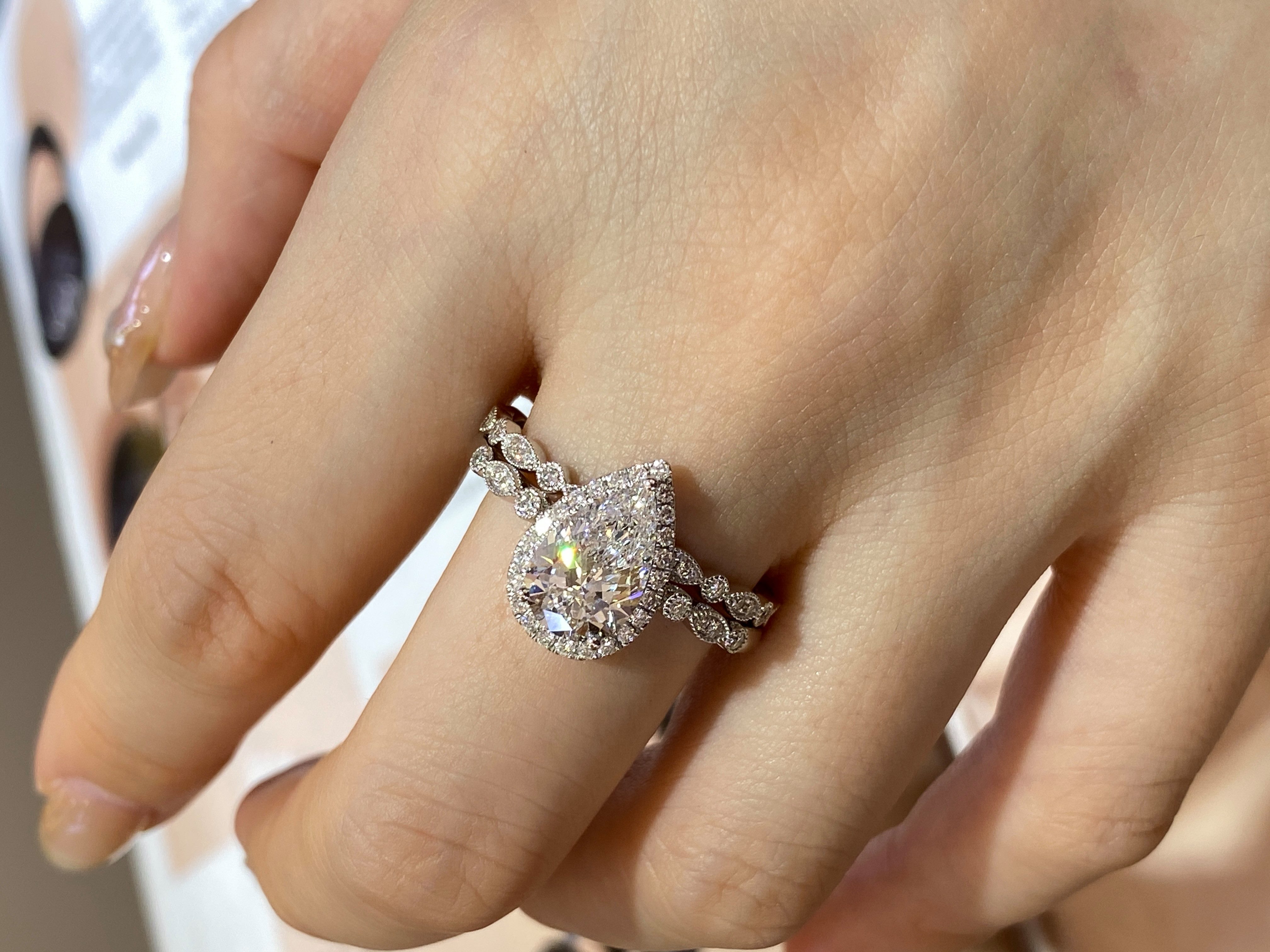 Jumpeak Diamantring Diamond Ring,2 Karat,Eheringe 585 Gold,Ring Weißgold Da günstig online kaufen