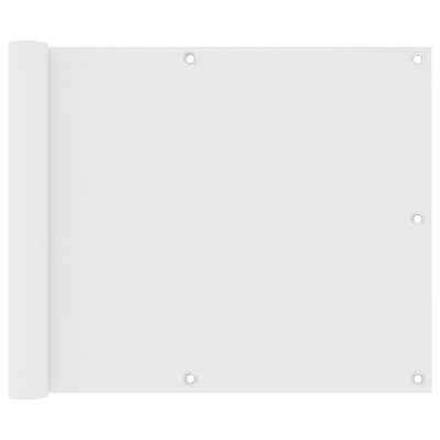 vidaXL Balkonsichtschutz Balkon-Sichtschutz Weiß 75x300 cm Oxford-Gewebe (1-St)