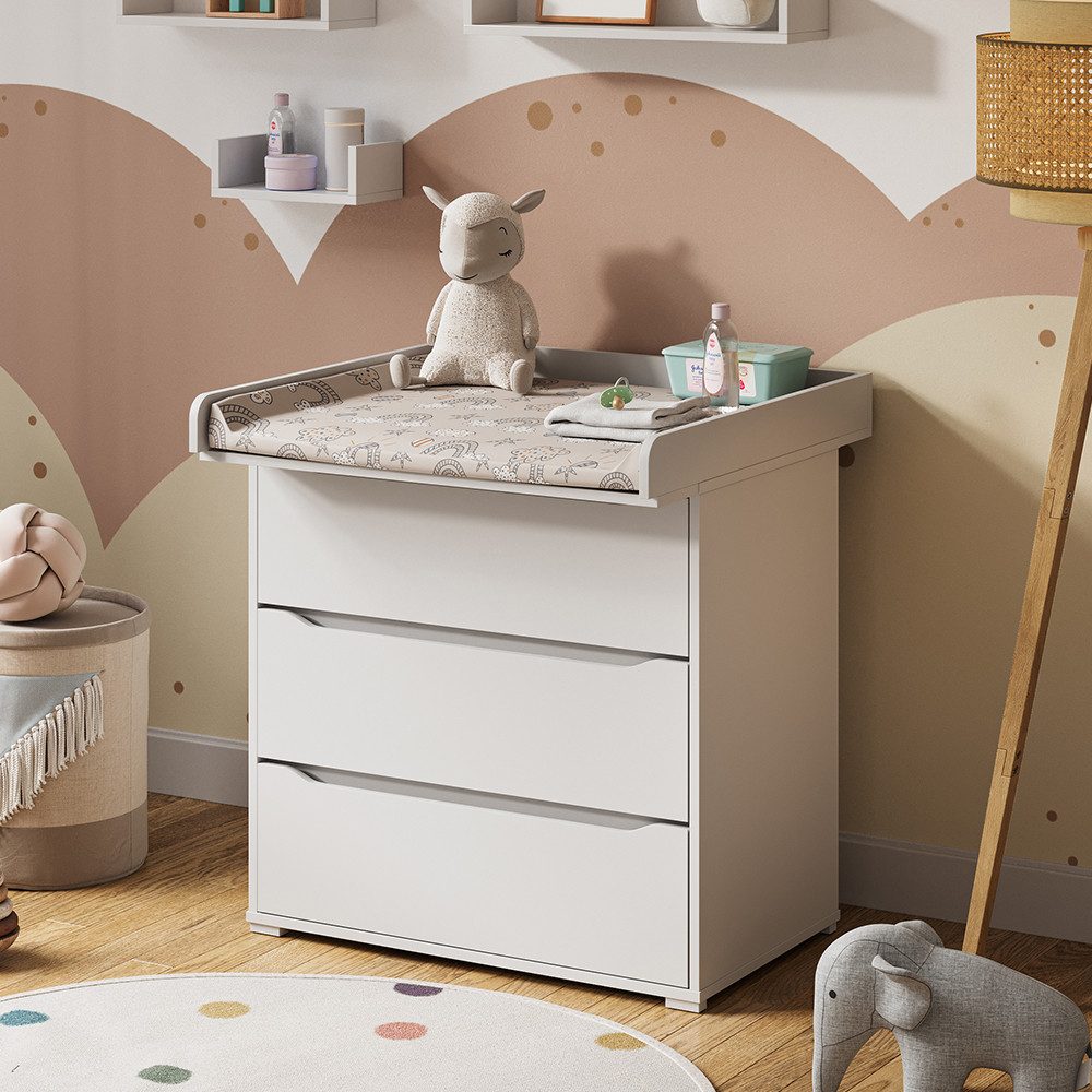 Vicco Wickelaufsatz Wicko, Weiß, 80 x 76 cm