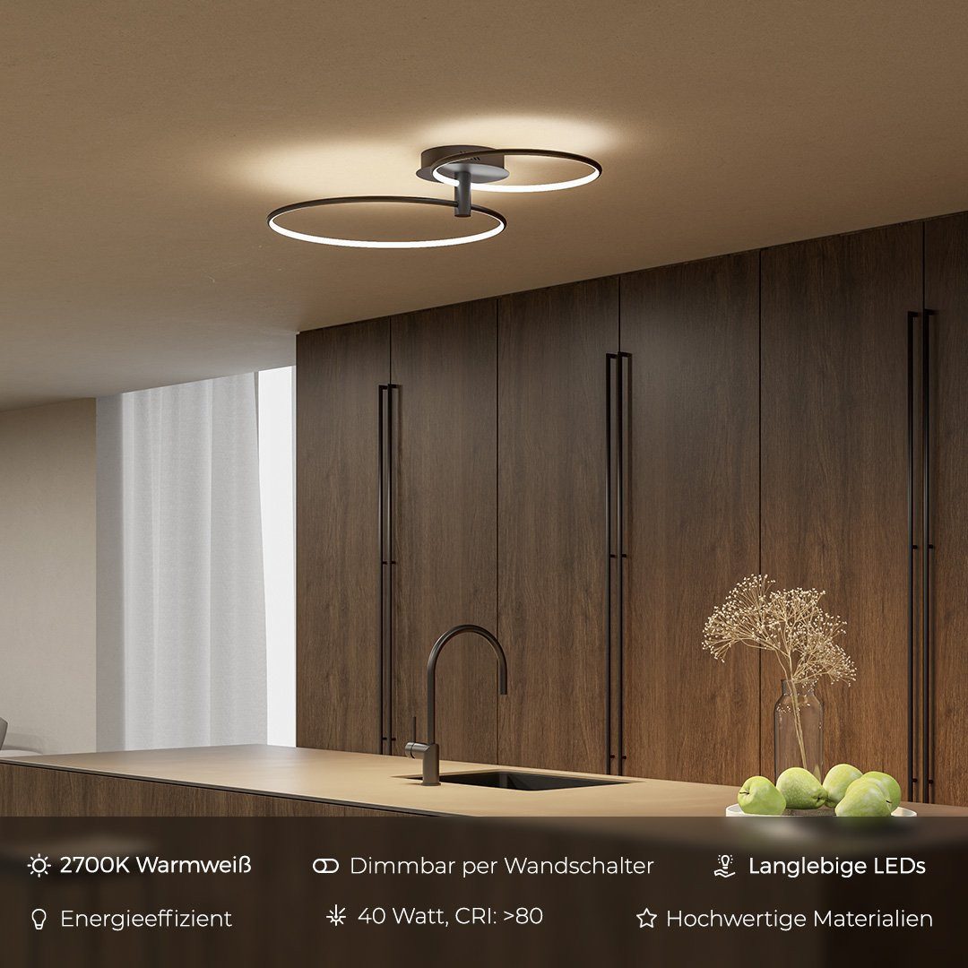 Neona LED Deckenleuchte ORPHEUS Schwarz, LED günstig online kaufen